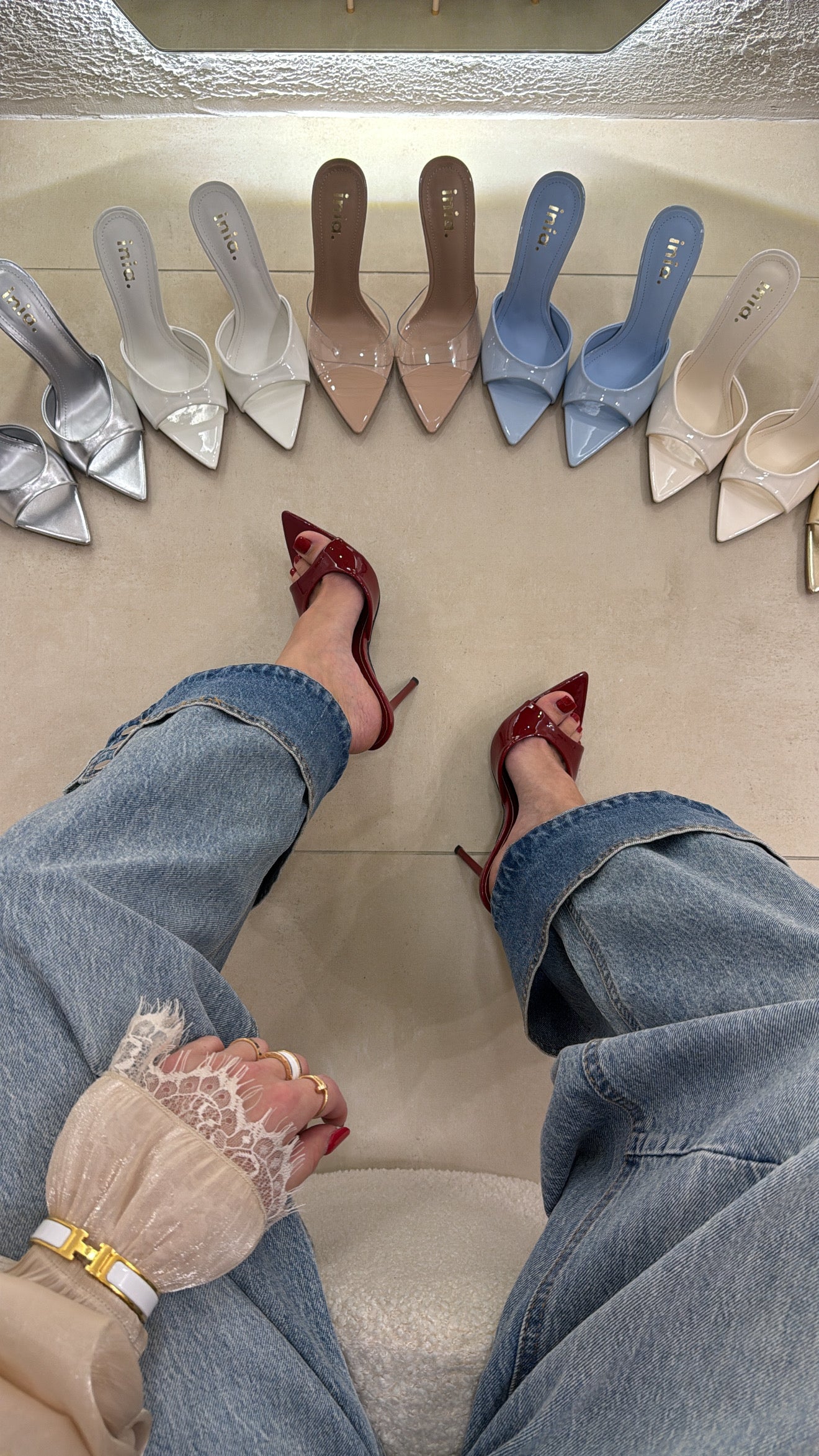 Mules Paris rouge