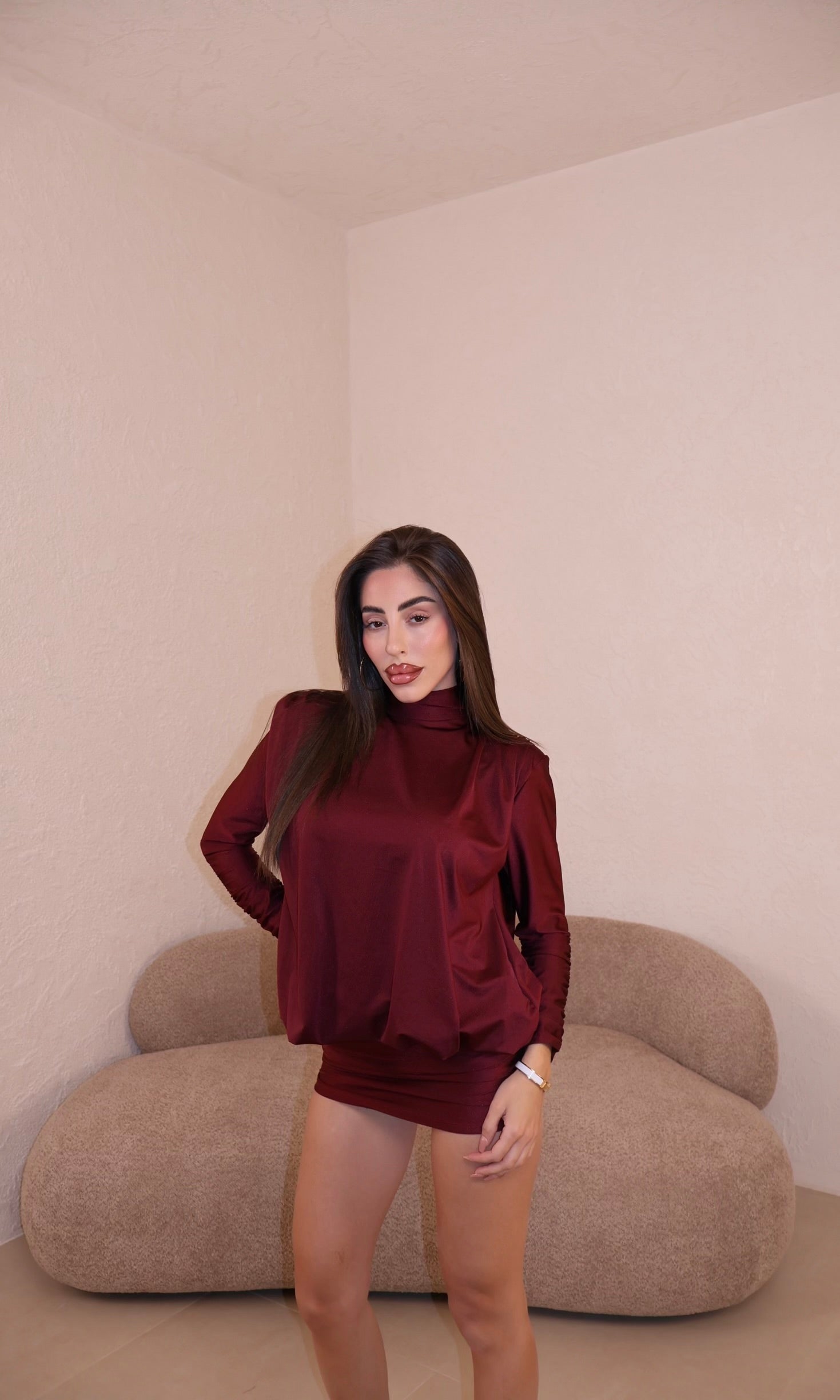 Abito Urla bordeaux