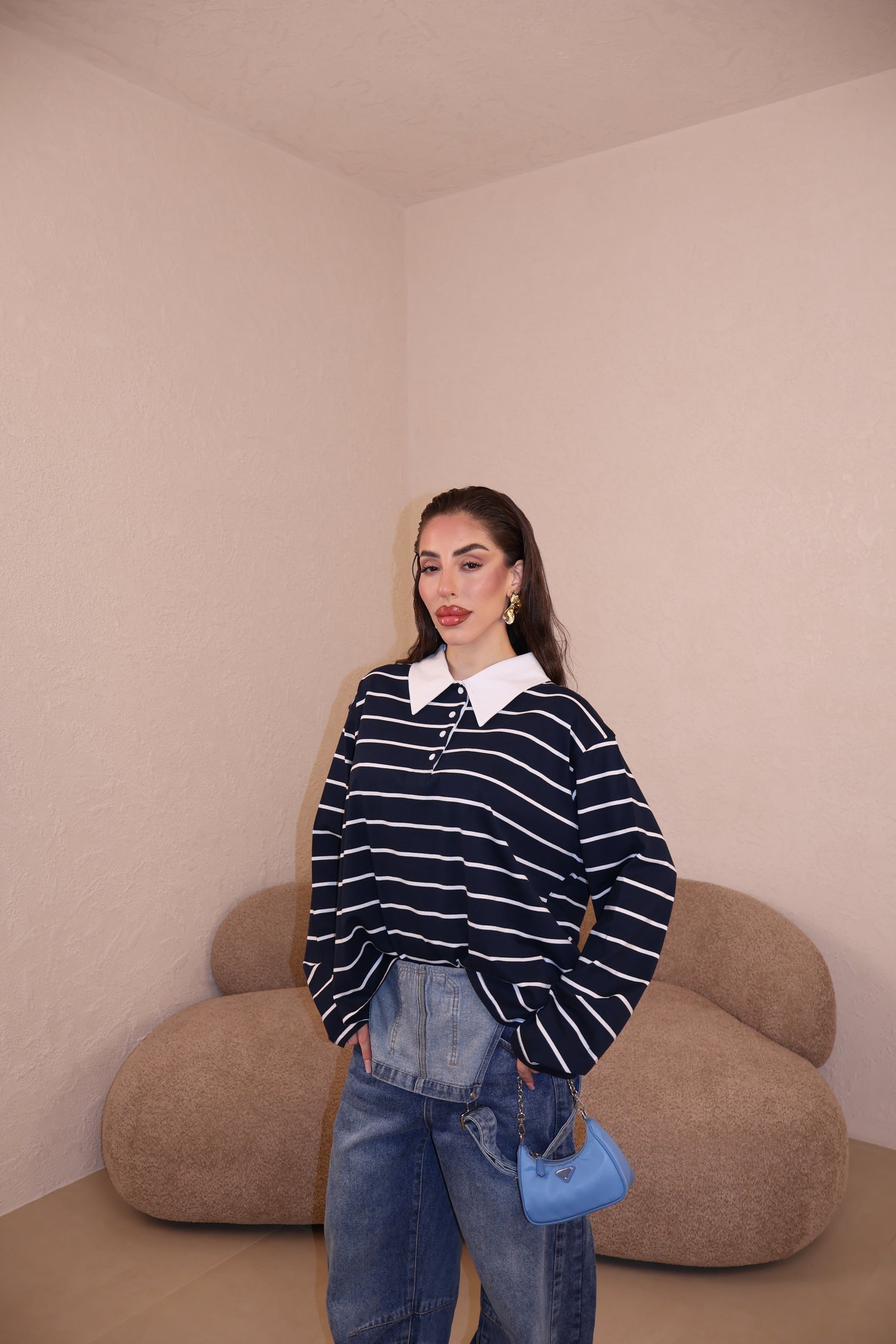 Polo Righe blue