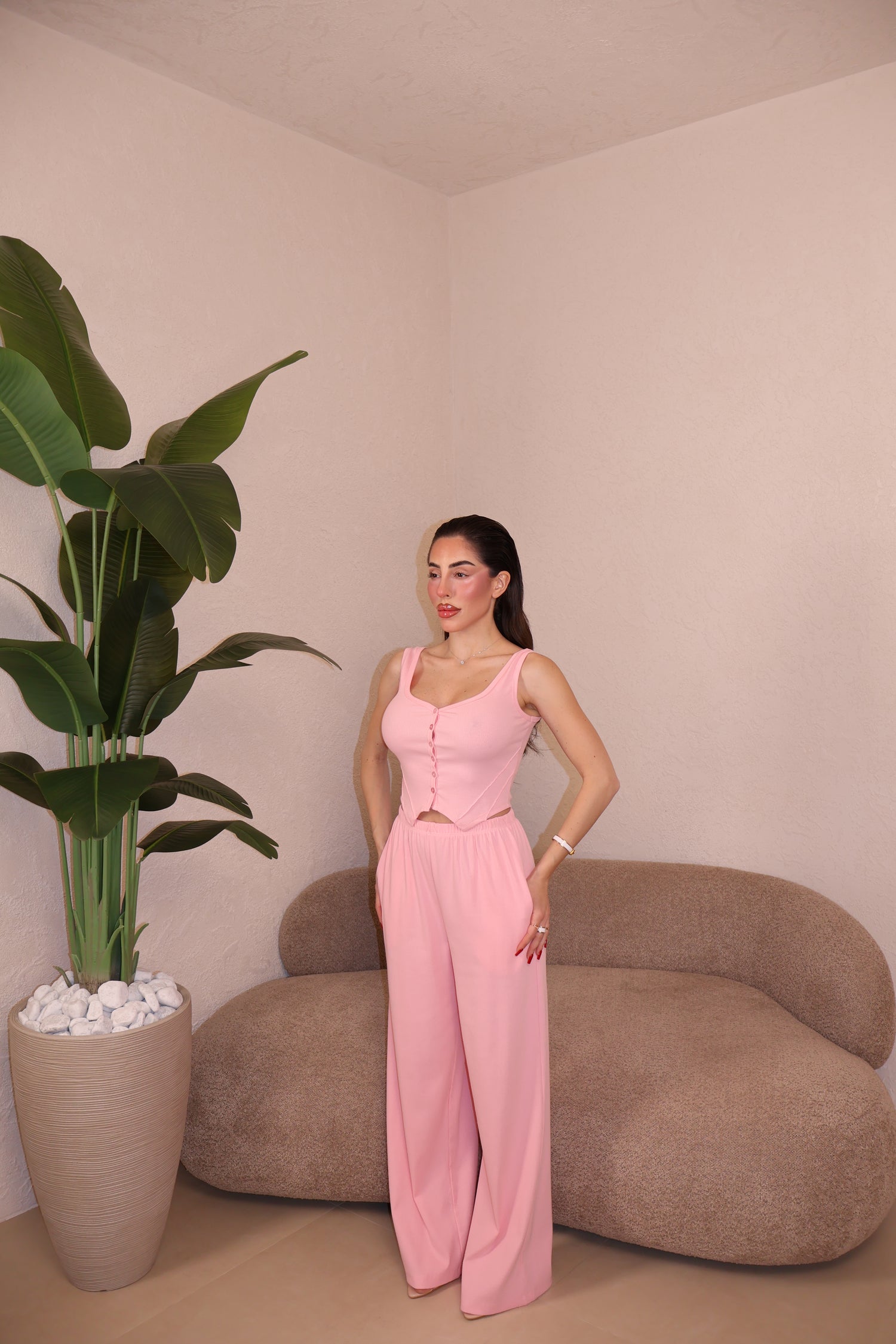 Co/Ord Soft Costina pink