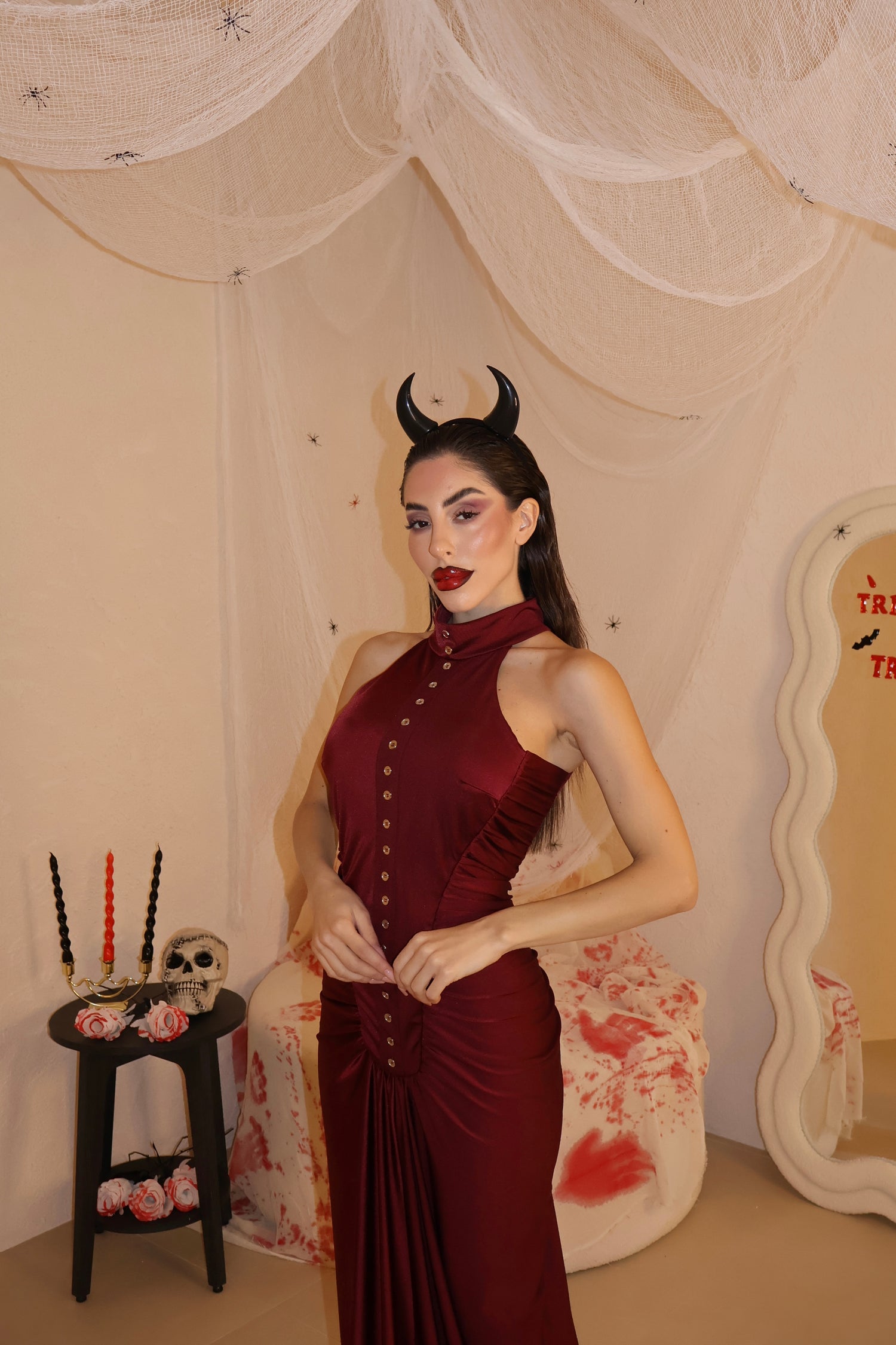 Abito Devil bordeaux