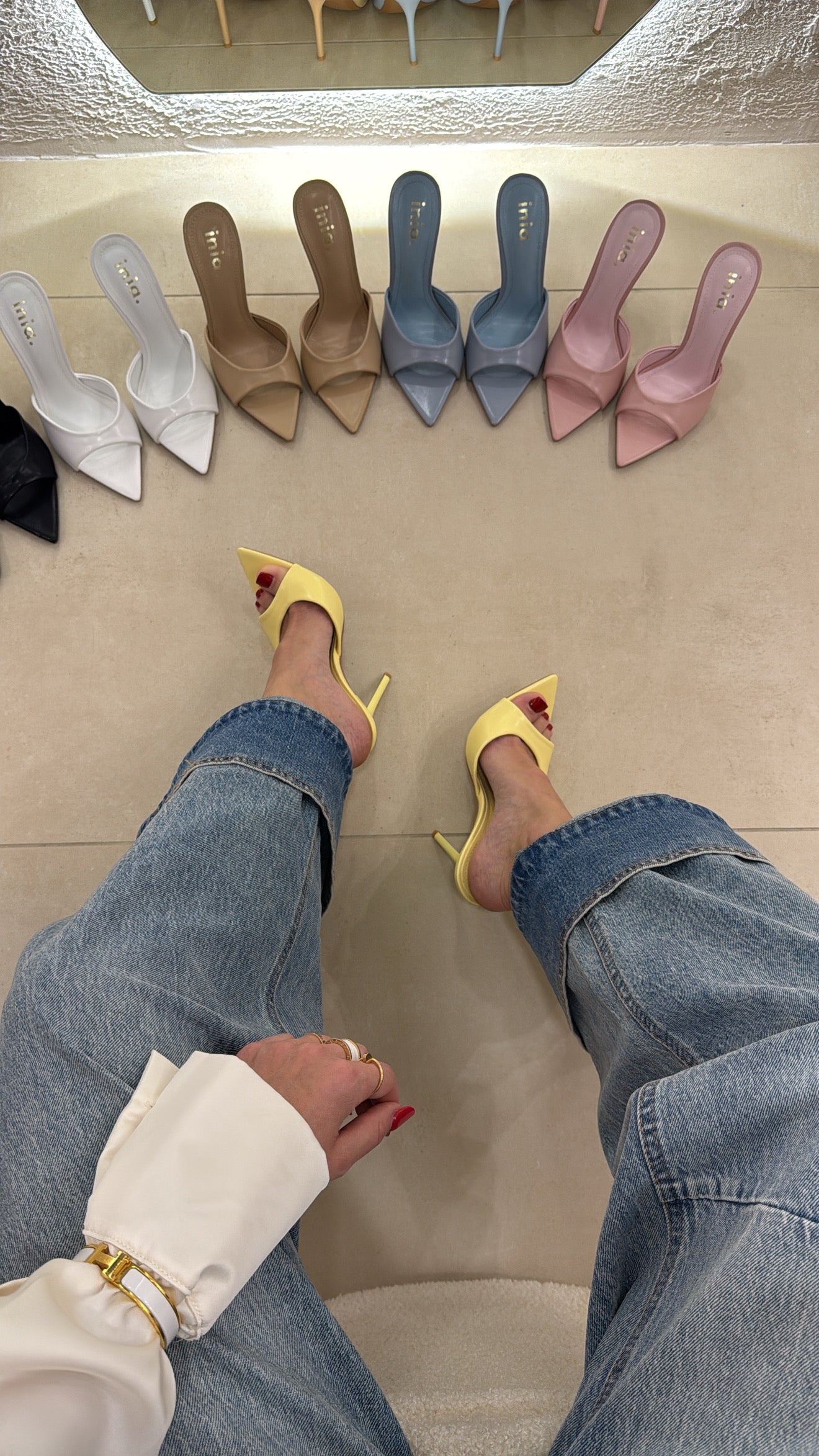 Mules Texas jaune