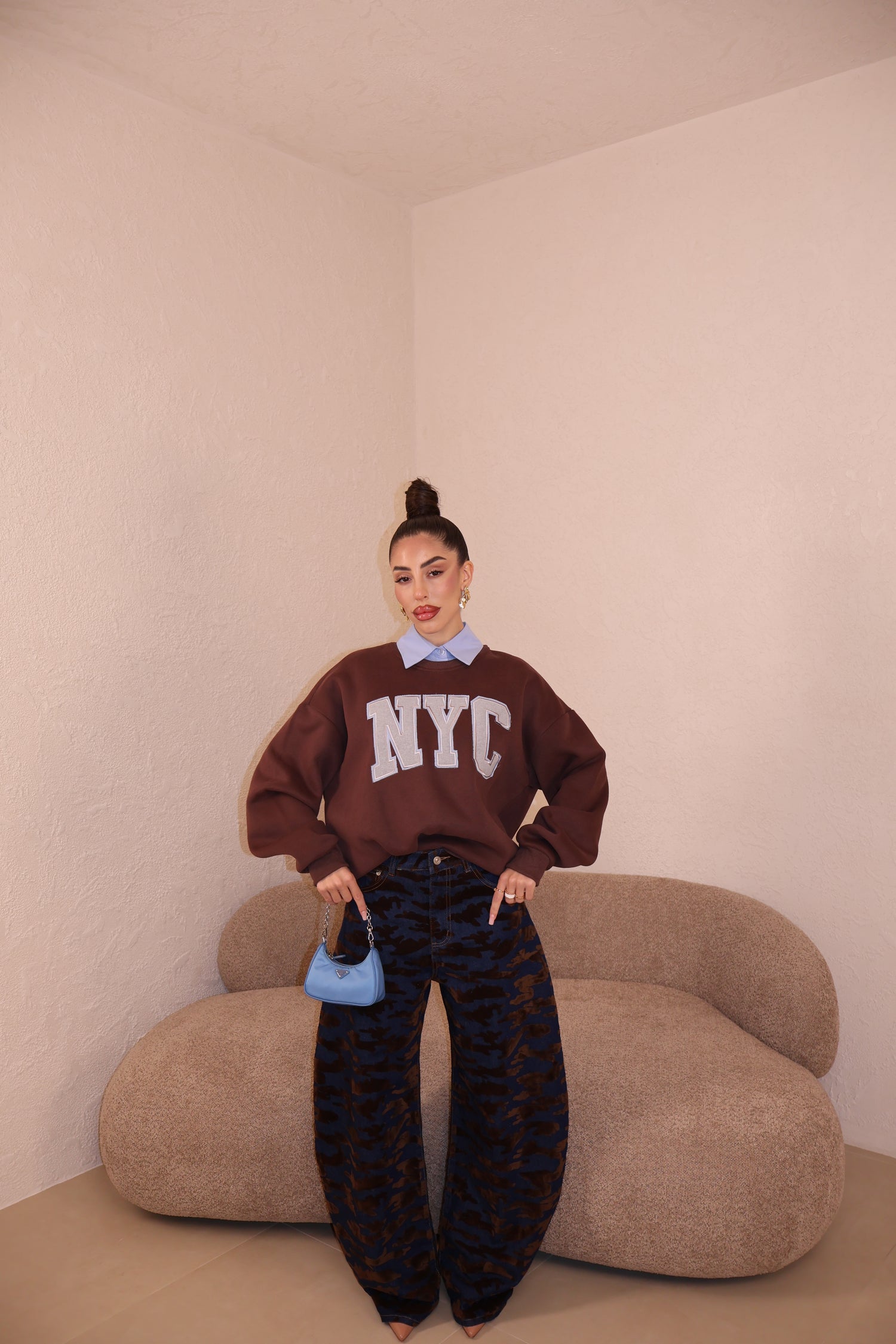 Jeans Balloon Chenille marrone