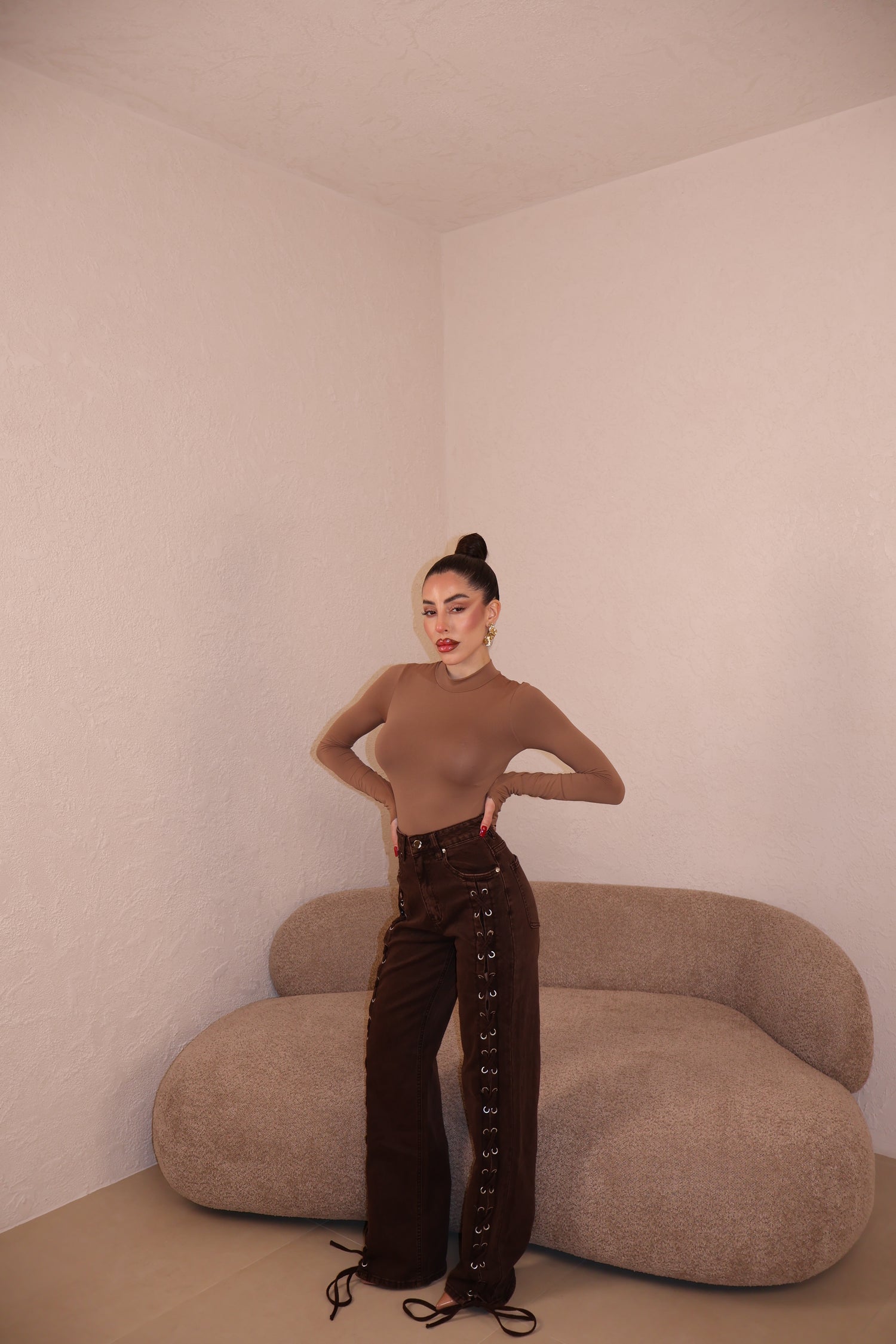 Jeans New Stringhe choco