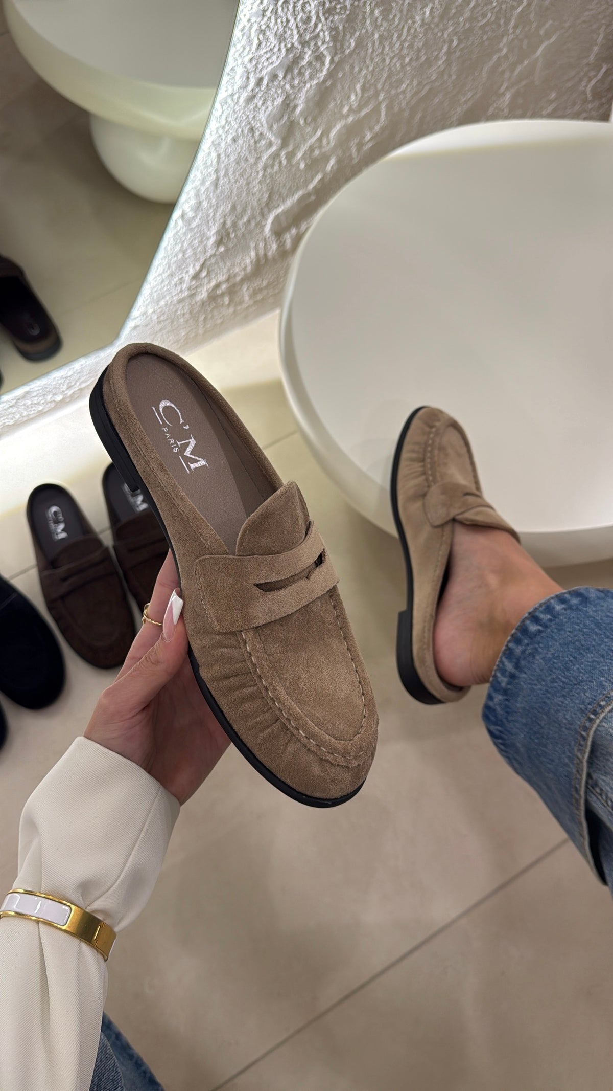 Mocassini Paris Suede taupe