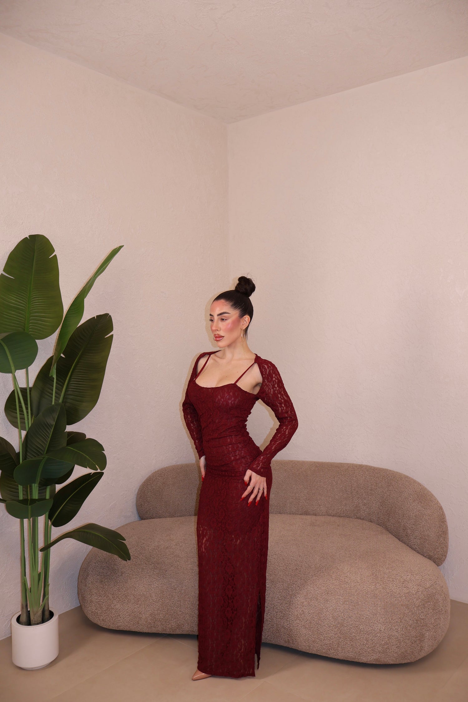Abito Ambra bordeaux