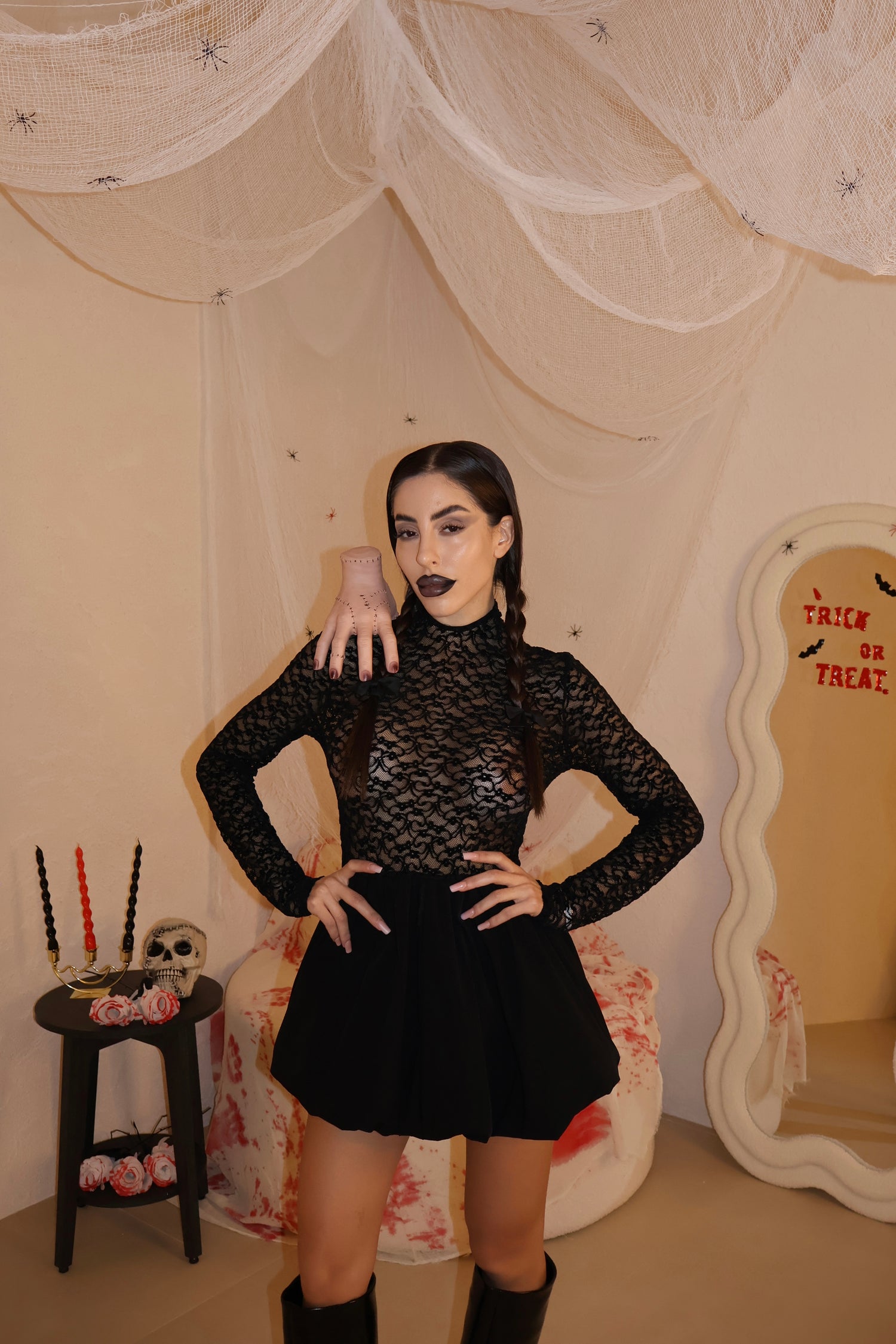 Abito Bella Pizzo nero