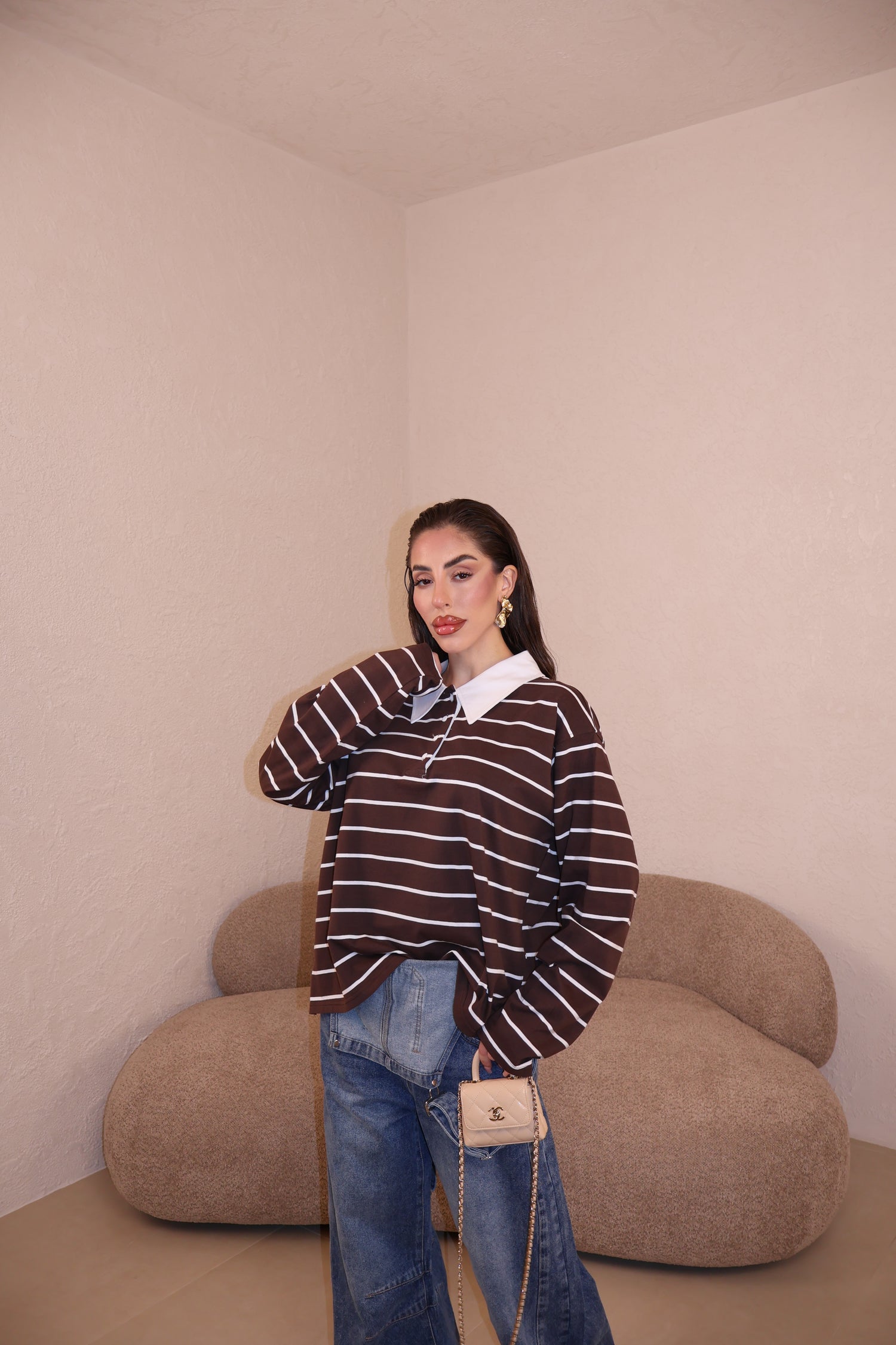 Polo Righe choco