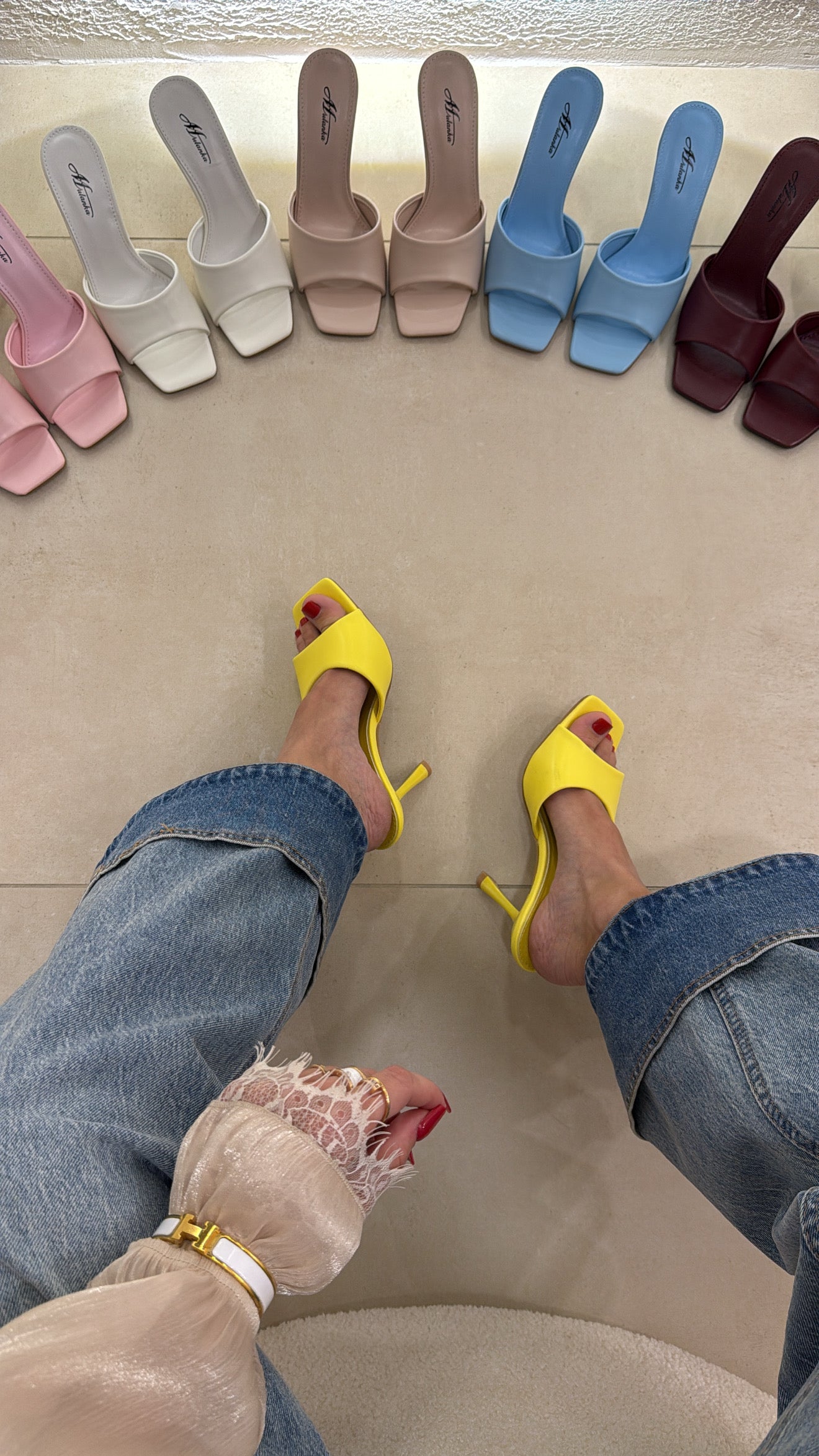 Mules Attico jaune