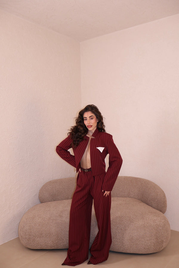 Tailleur Nina bordeaux