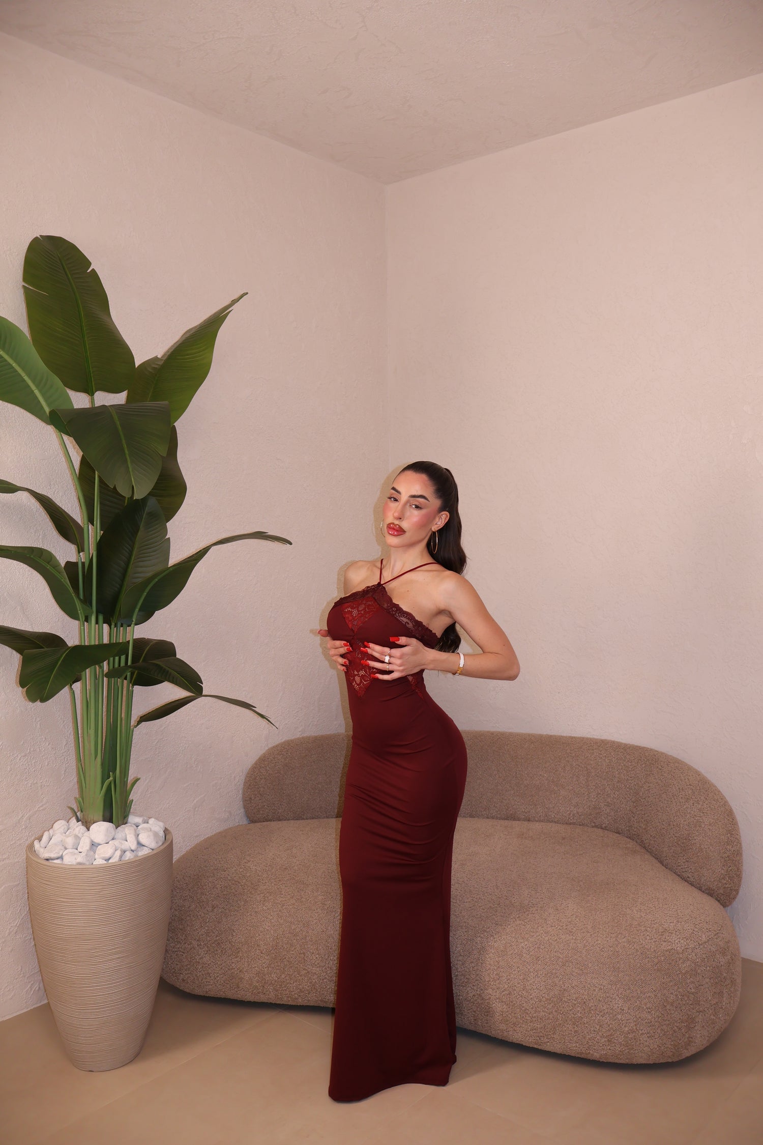 Abito Seraphine bordeaux