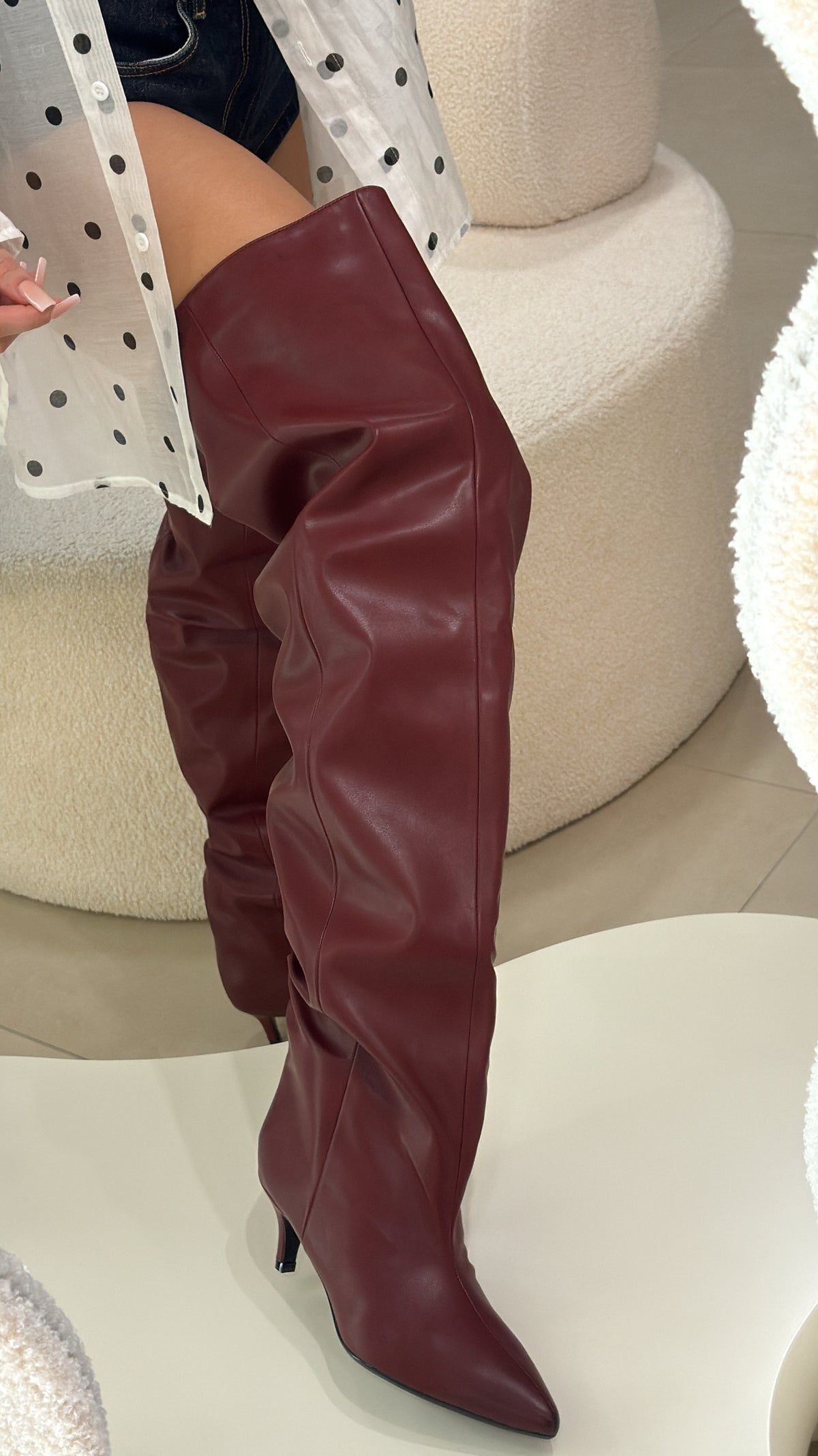 Stivali Zaira Ecopelle bordeaux