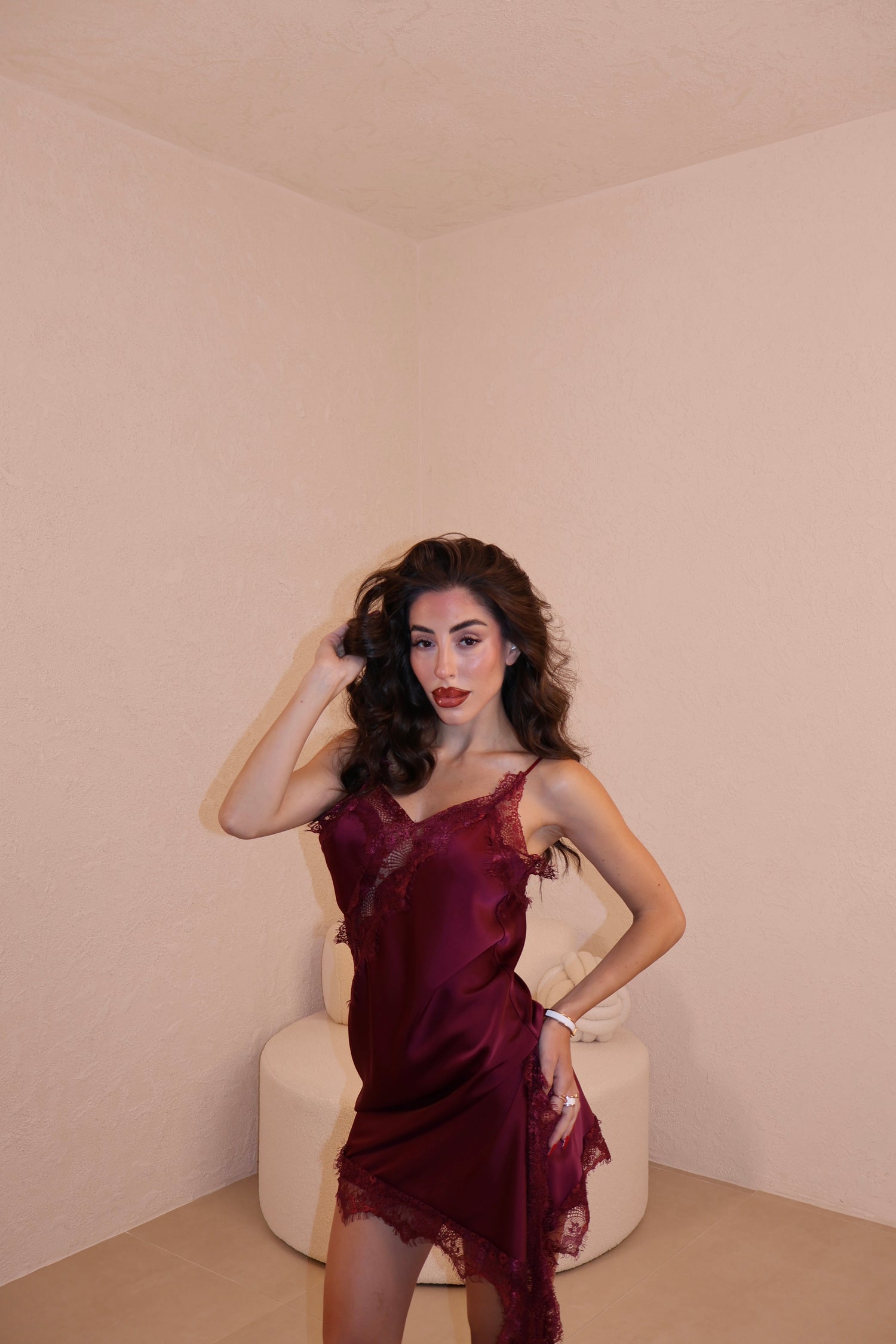 Abito Zahra bordeaux