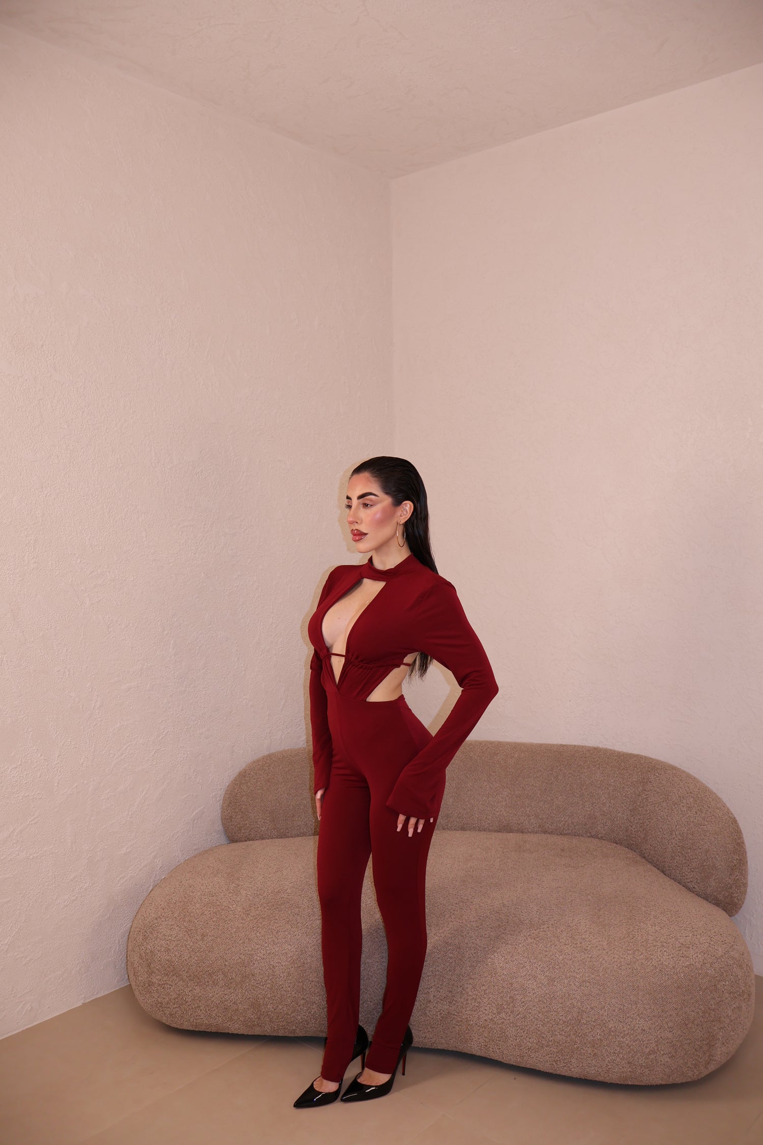 Jumpsuit Soleil bordeaux