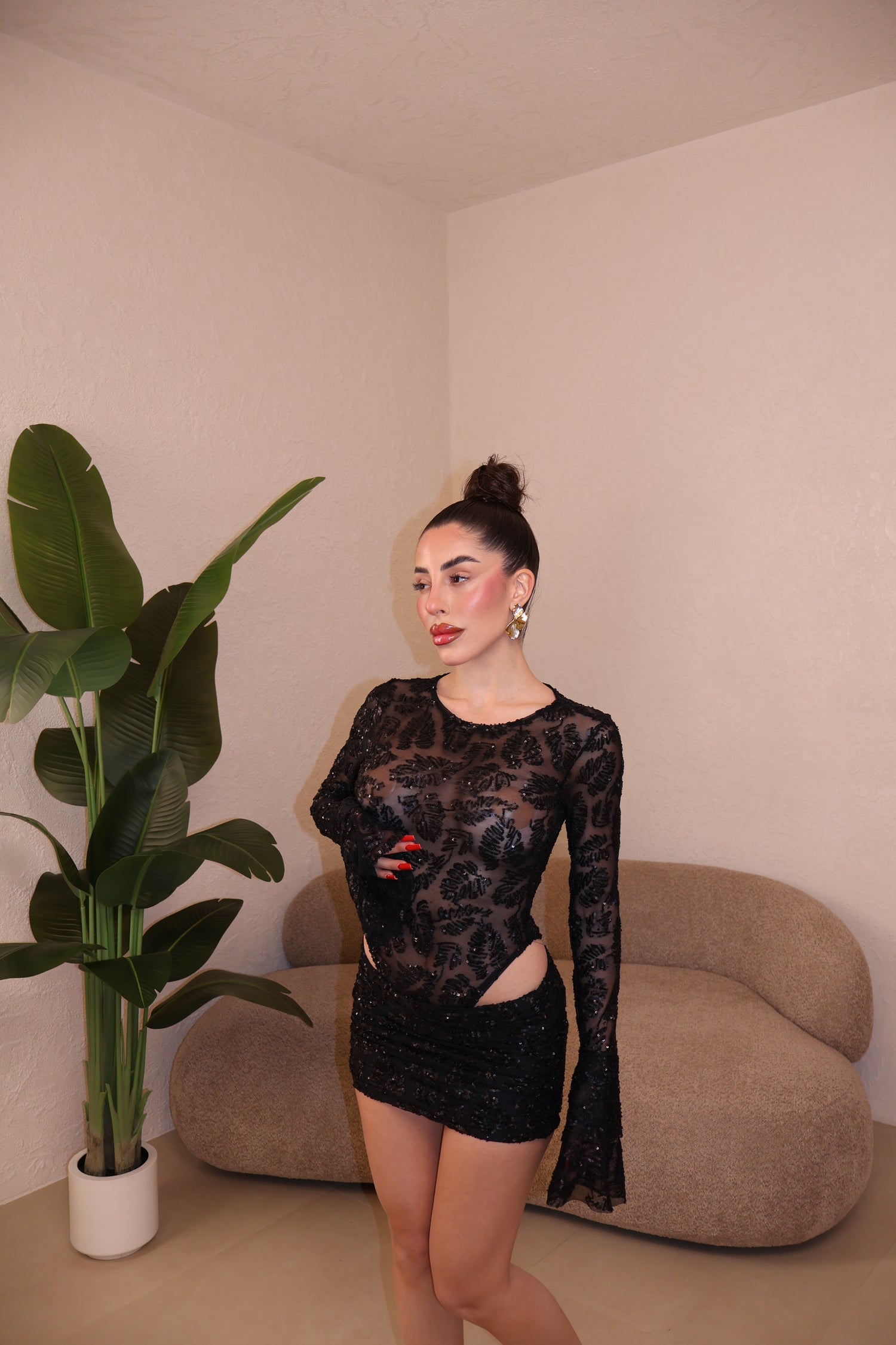 Abito Musa Palm black