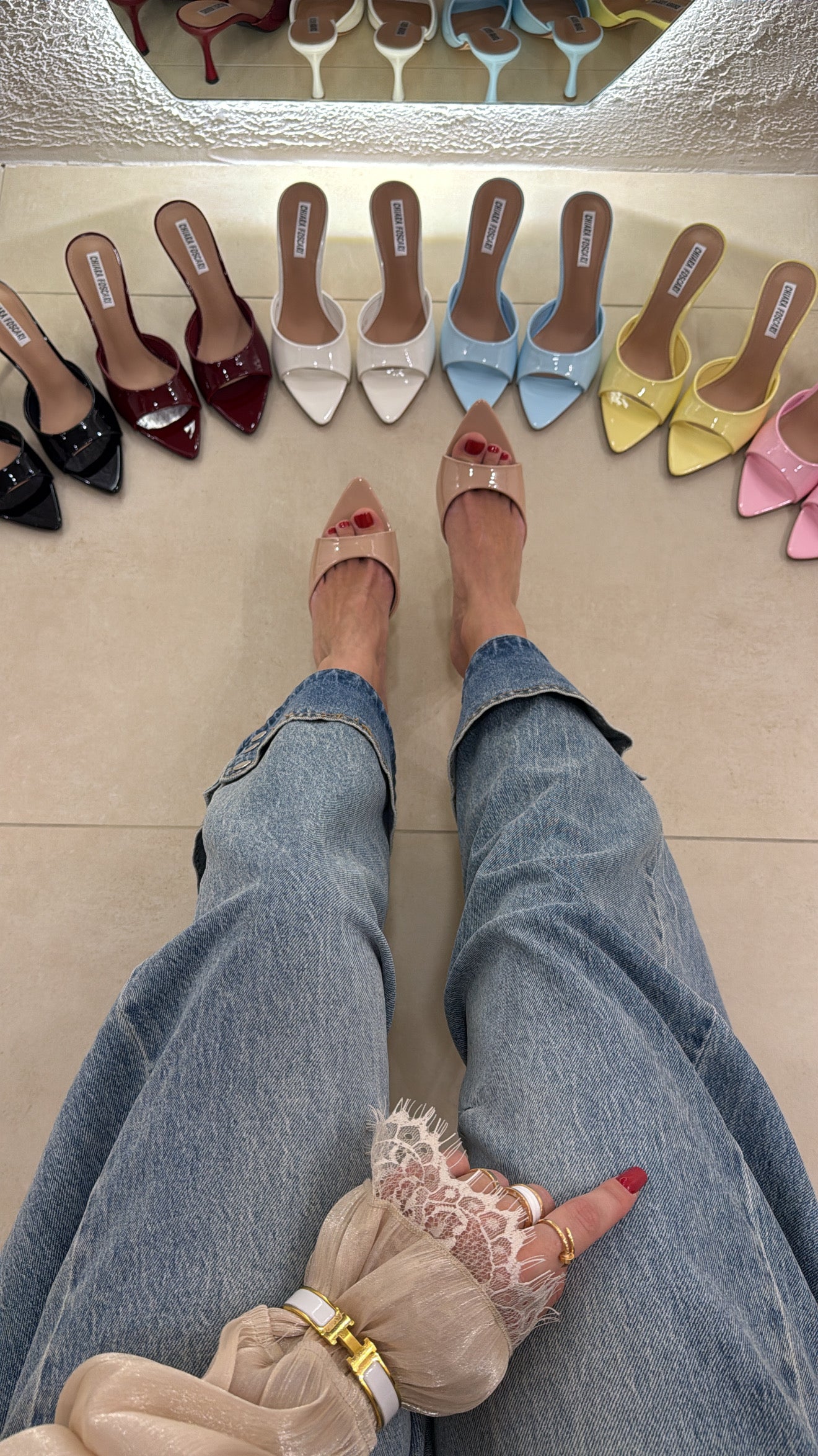 Mules Nina cipria