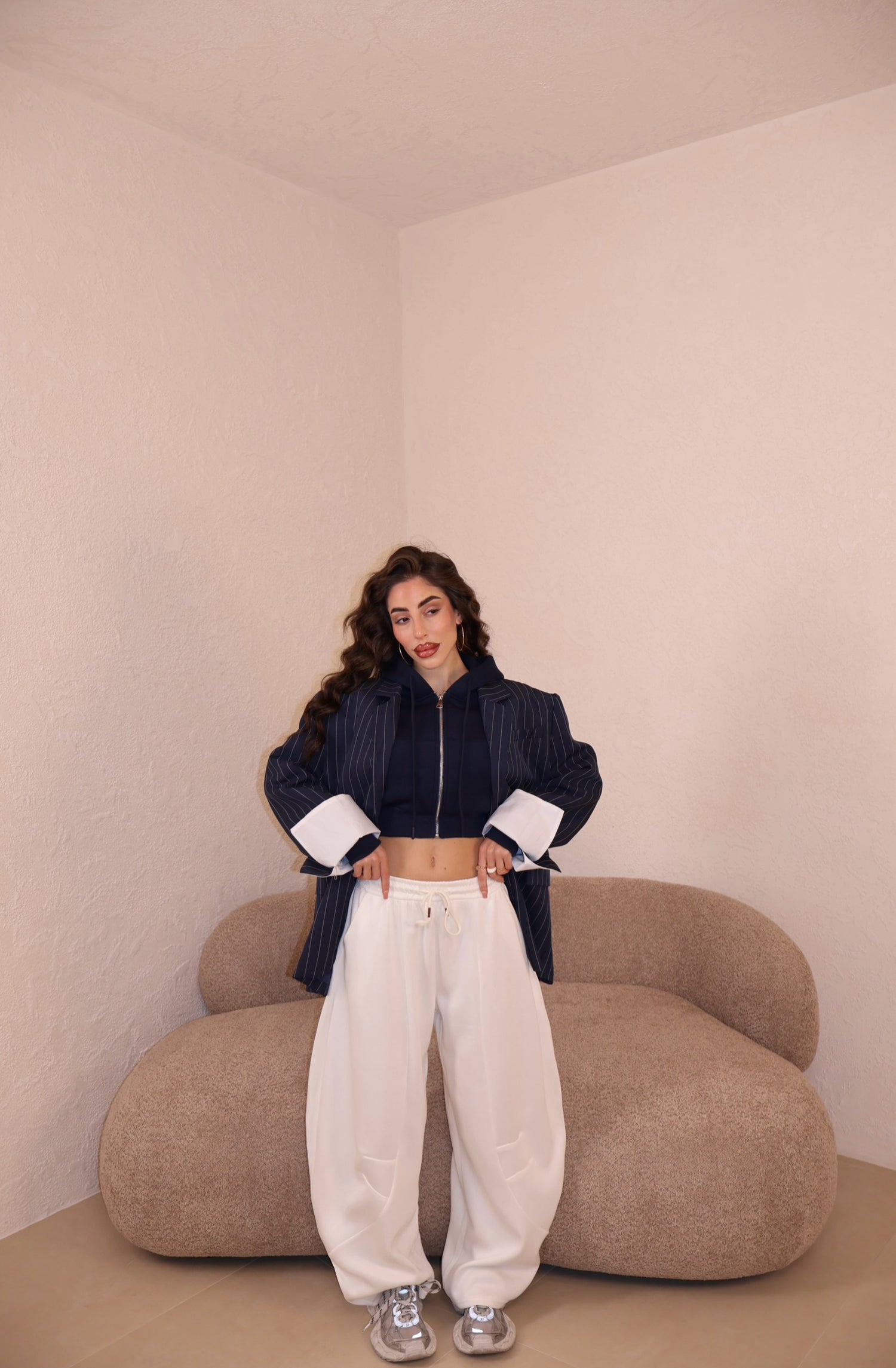 Pantaloni Tuta balloon white