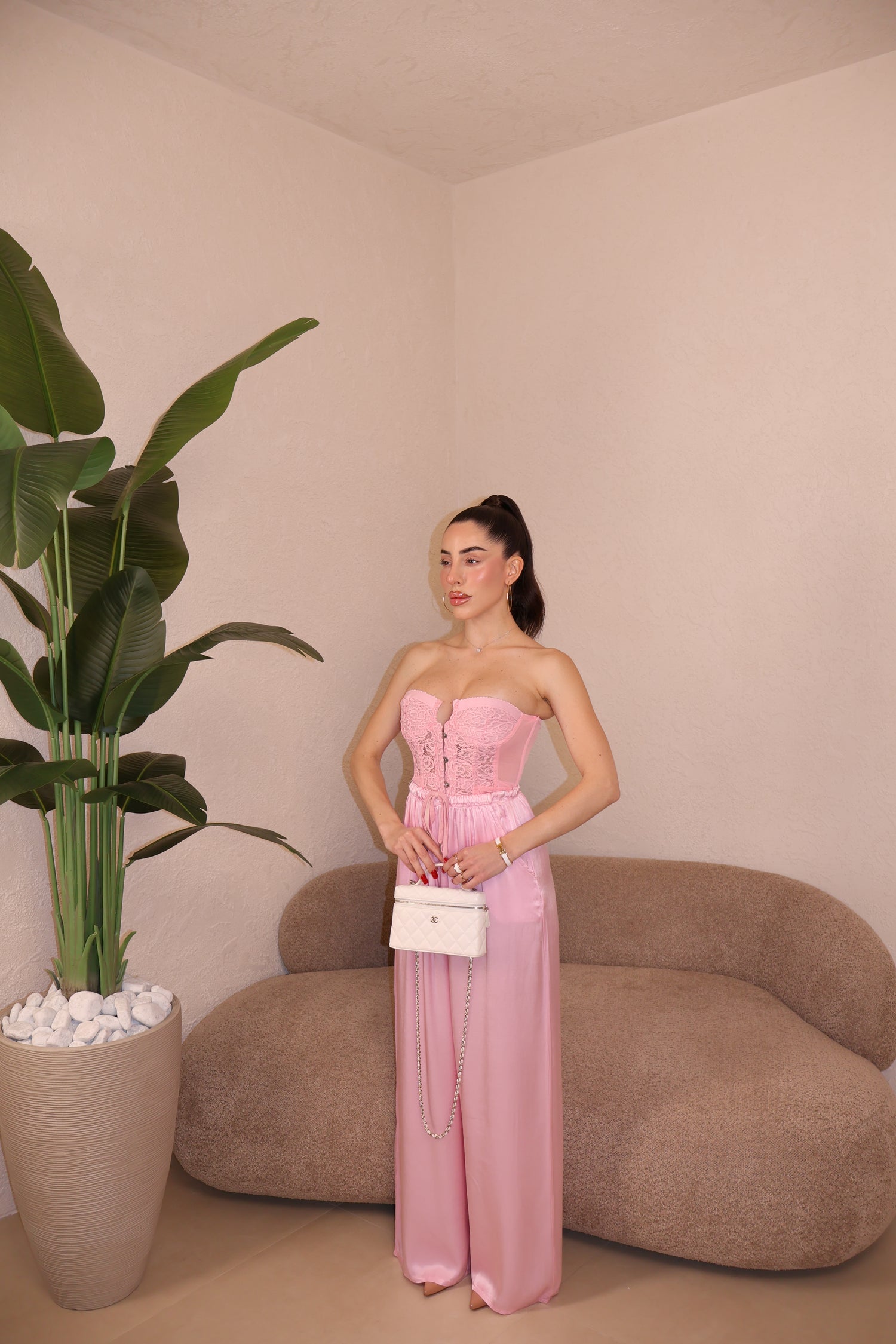 Pantaloni Soft pink