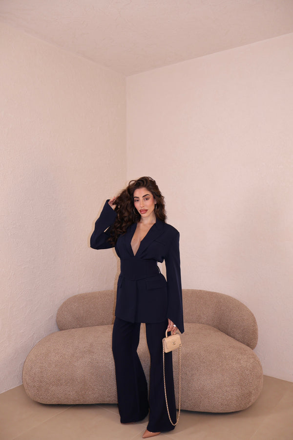 Tailleur Corset blue