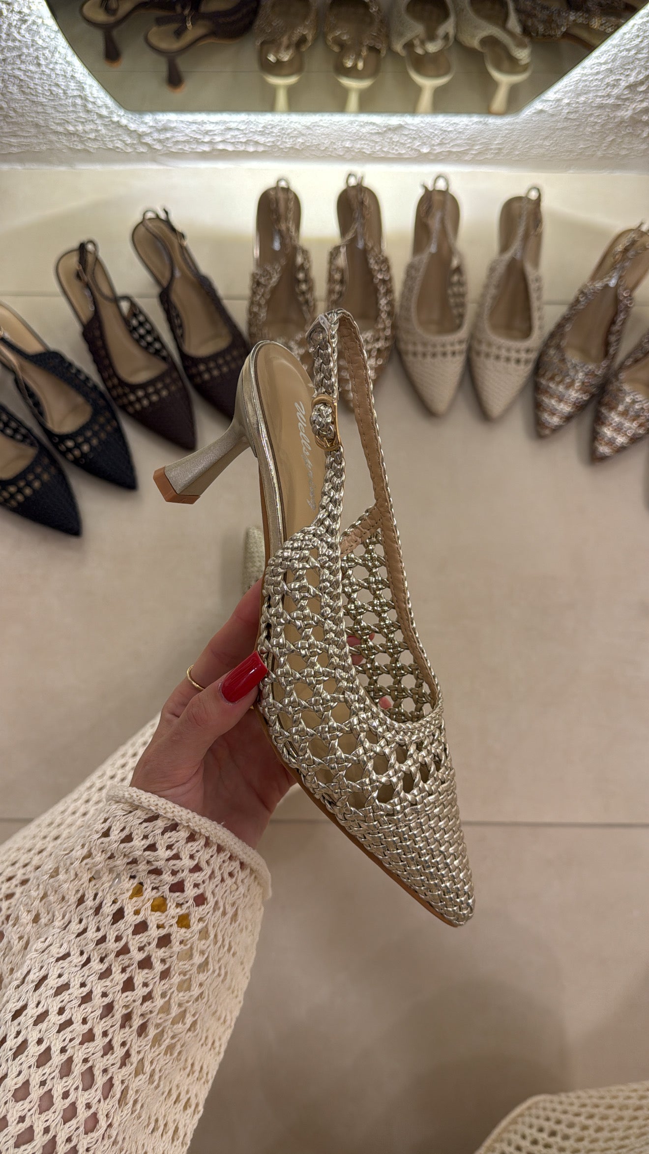 Slingback Crochet gold