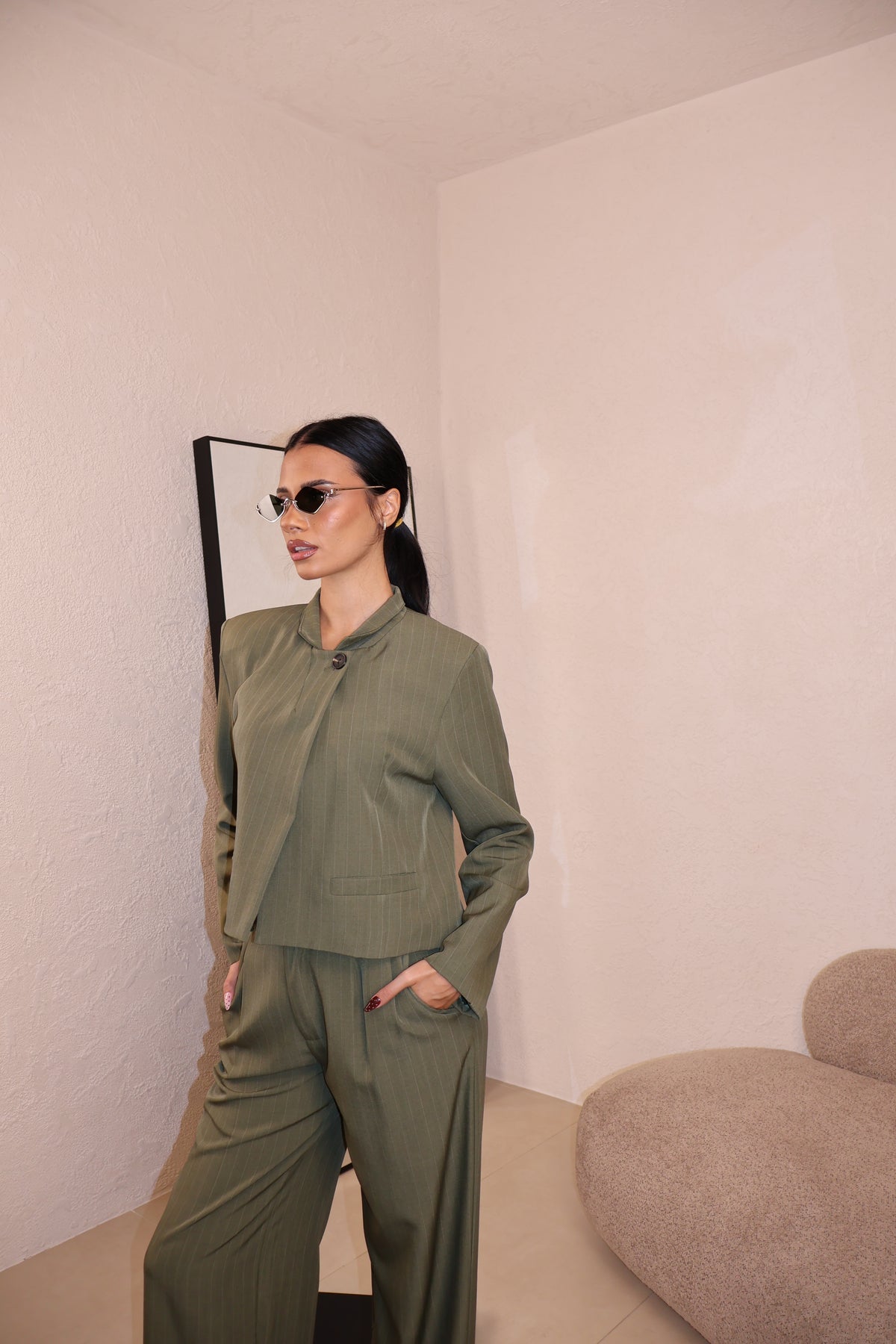 Tailleur Crop military