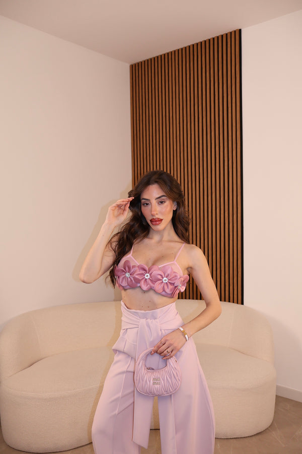 Bralette Fiori rosa