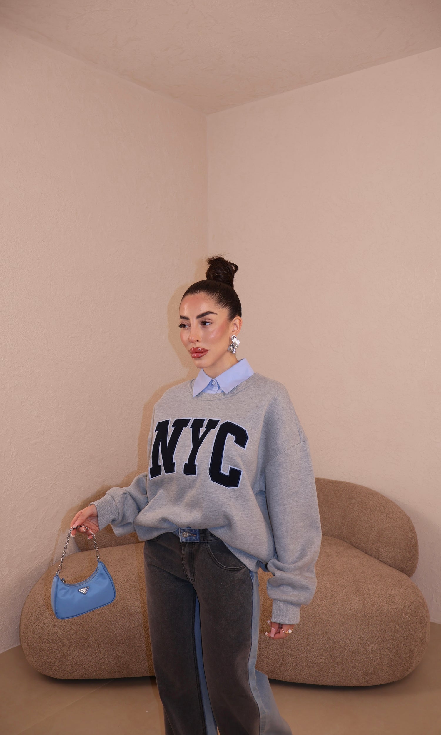 Felpa NYC grey