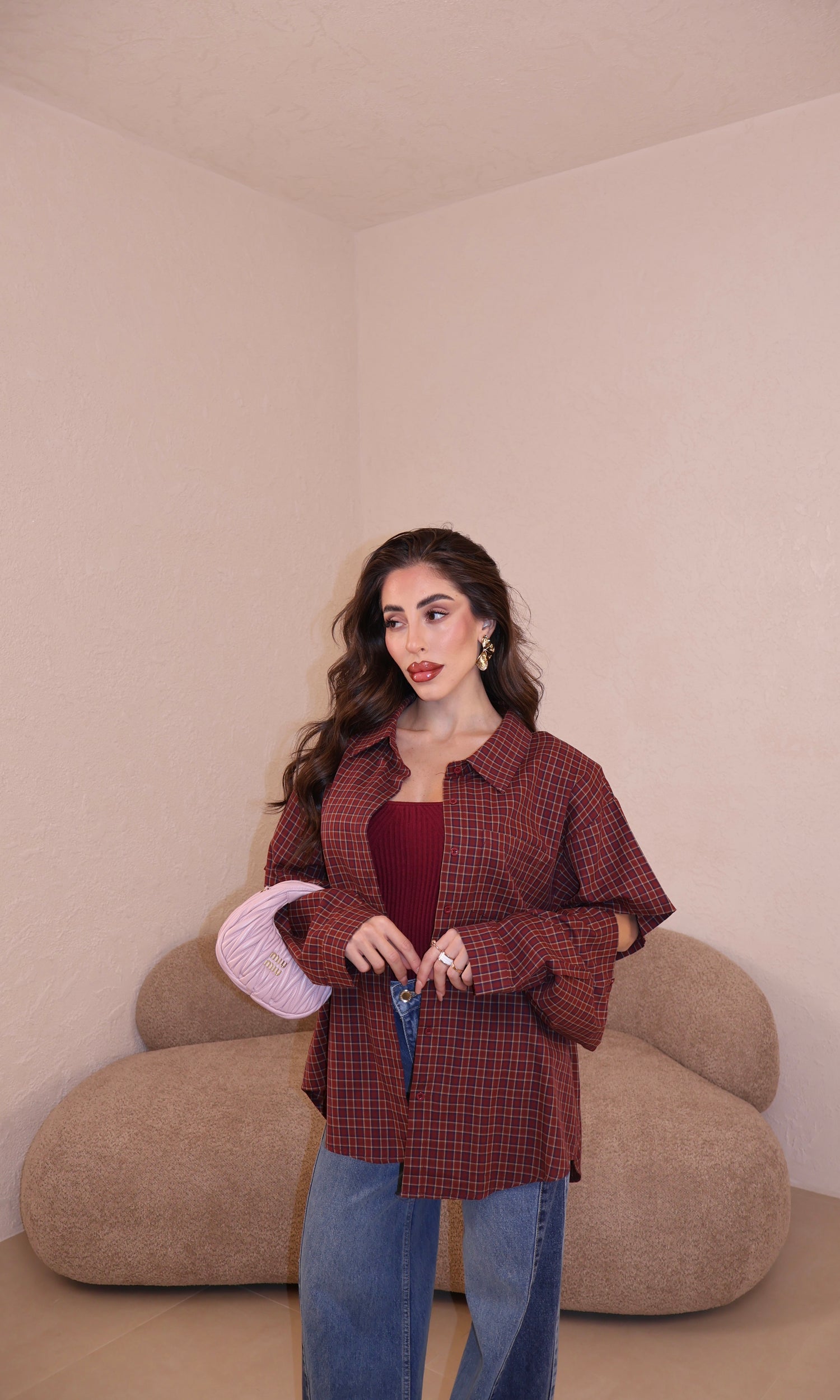 Camicia Vichy 2.0 bordeaux
