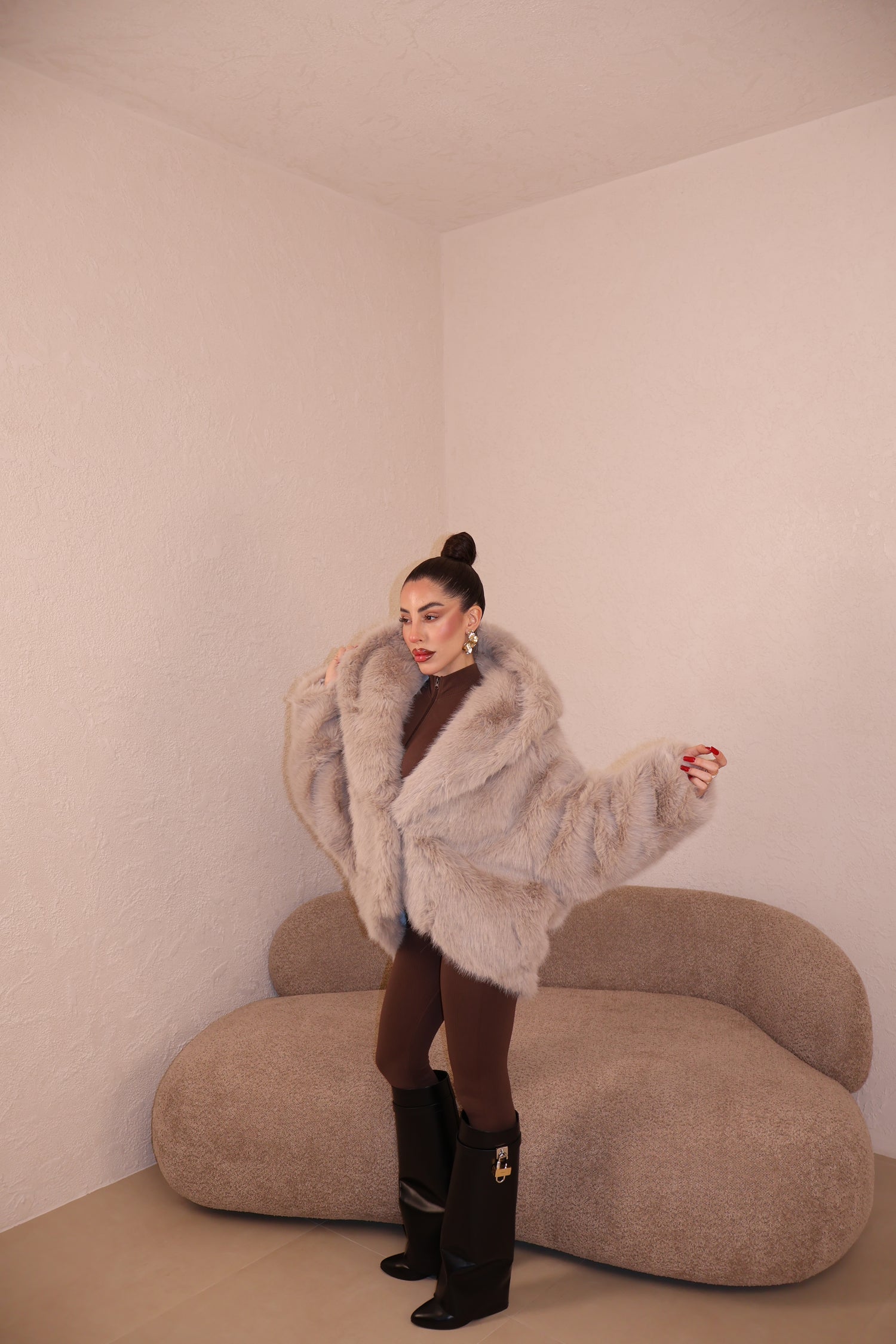 Pelliccia Roma beige