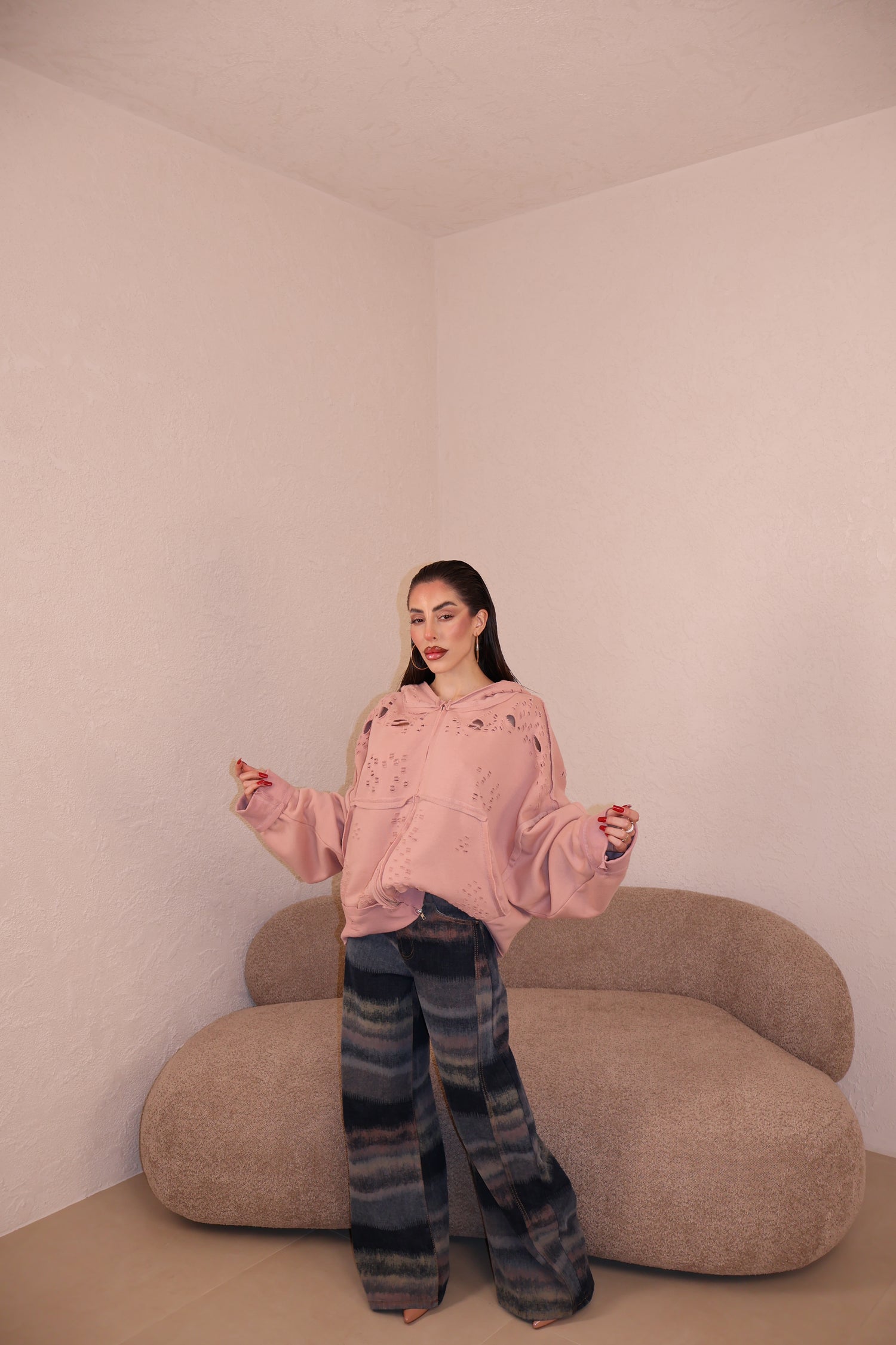 Felpa Breaking cipria