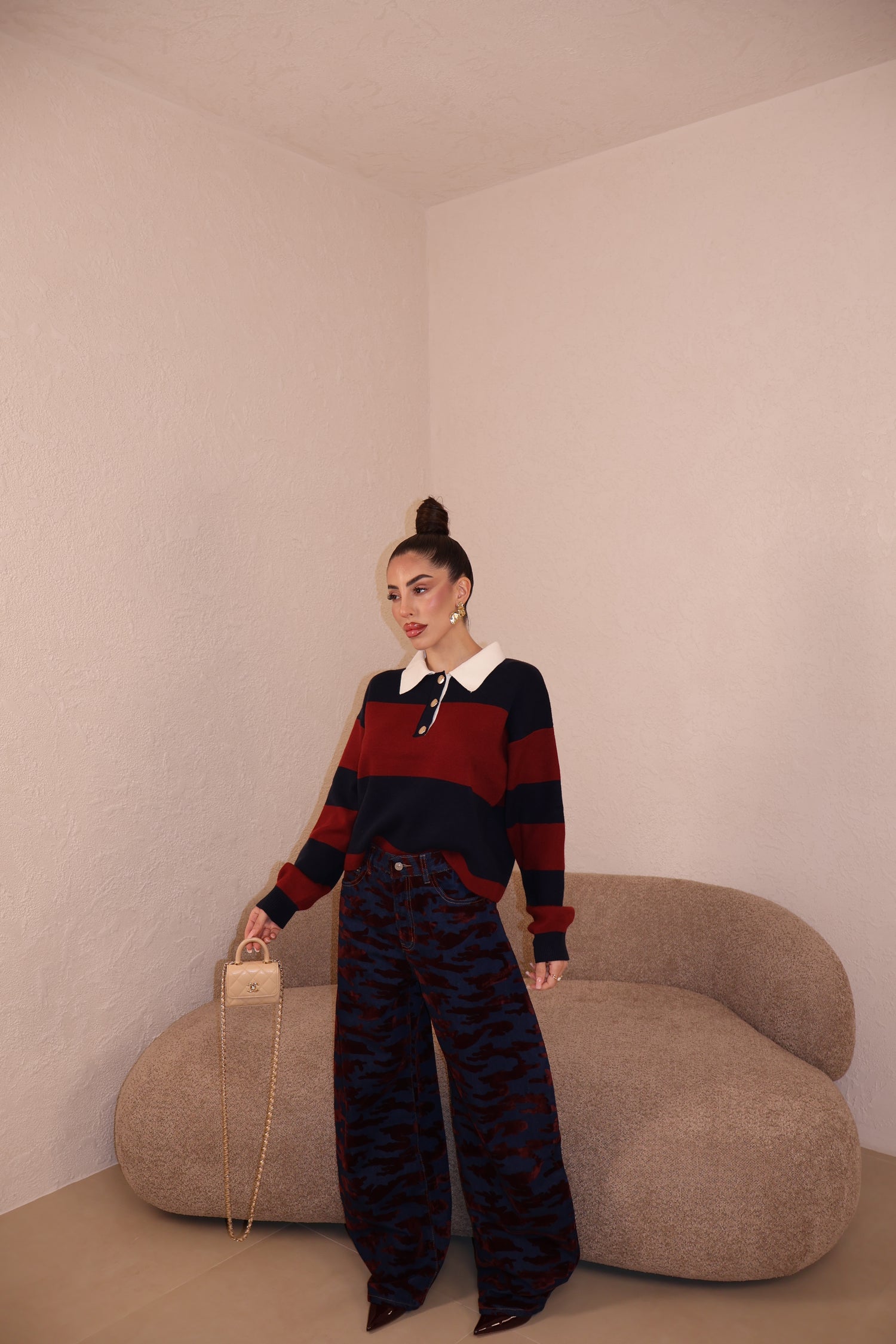 Jeans Balloon Chenille bordeaux