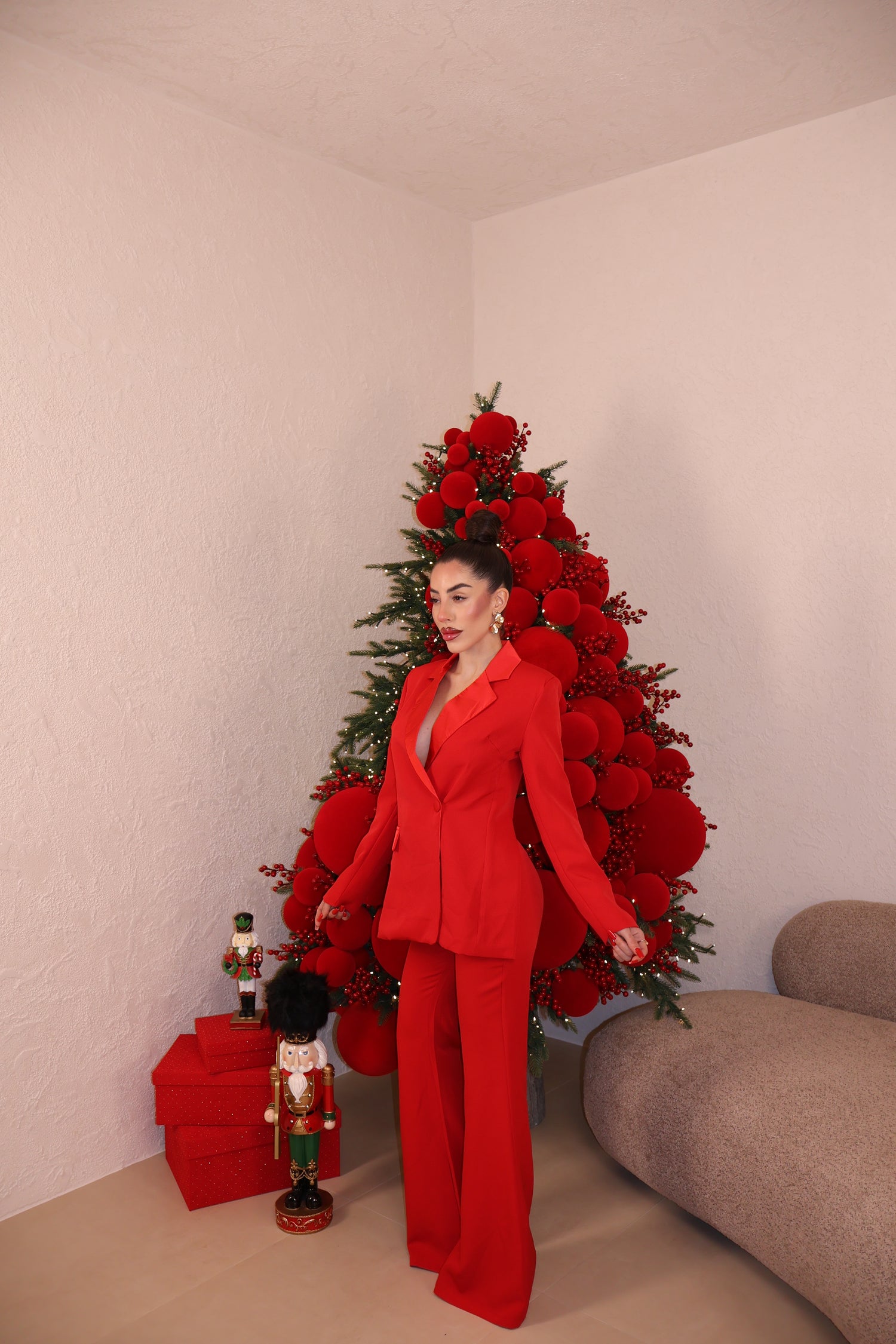 Tailleur Night rouge