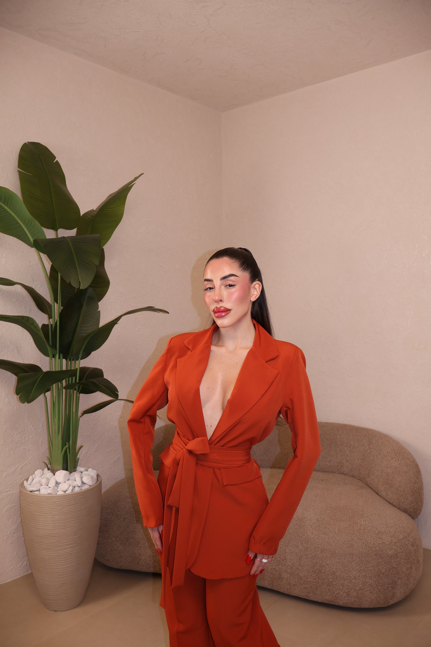 Tailleur Angelina arancio