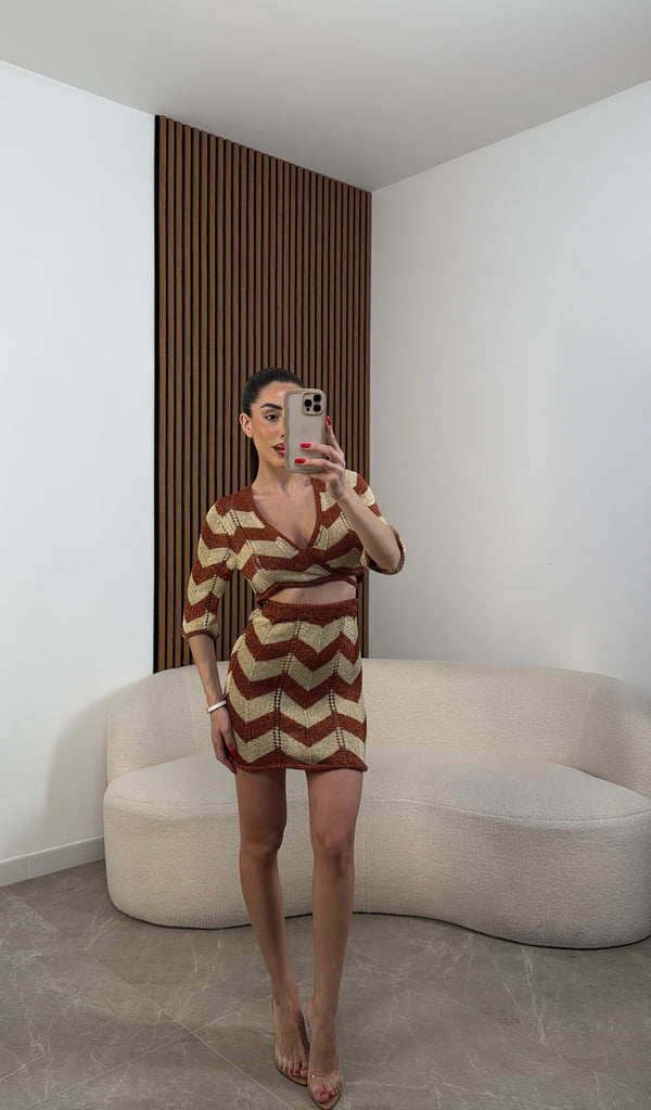 Co/Ord in filo lurex arancio
