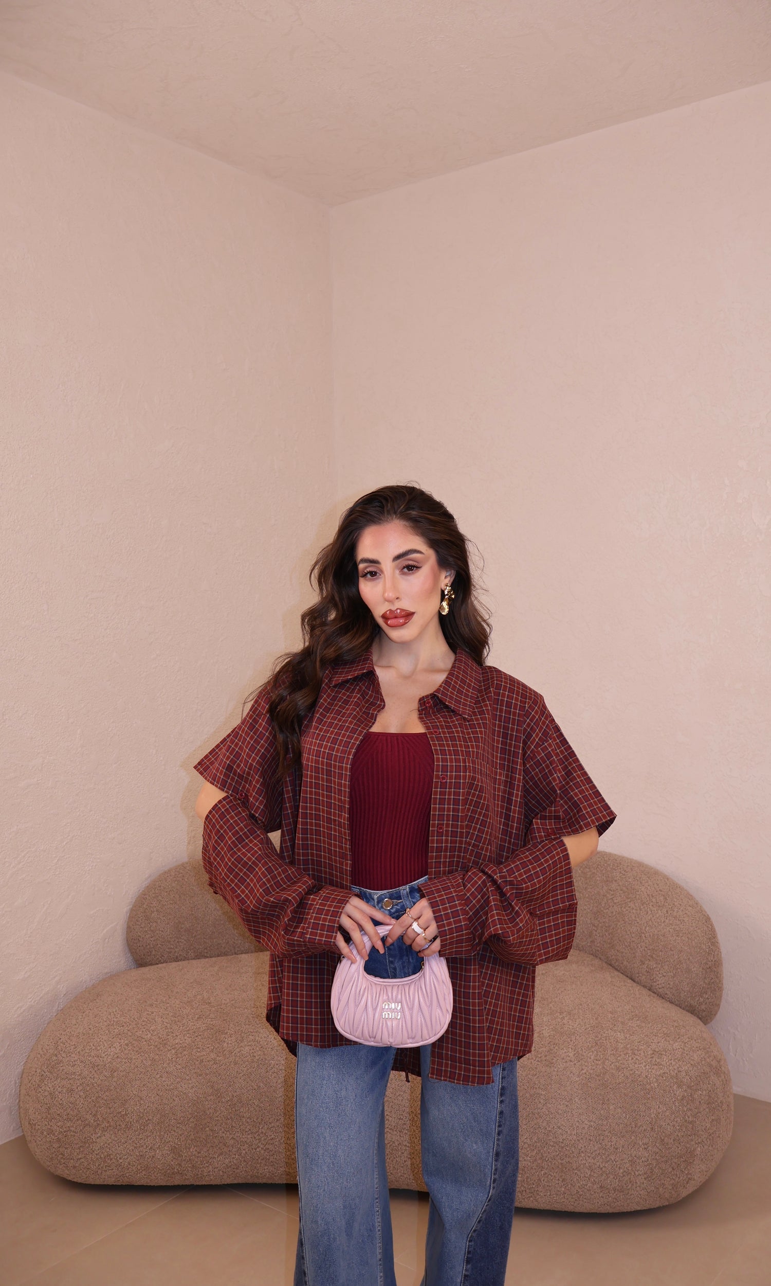 Camicia Vichy 2.0 bordeaux