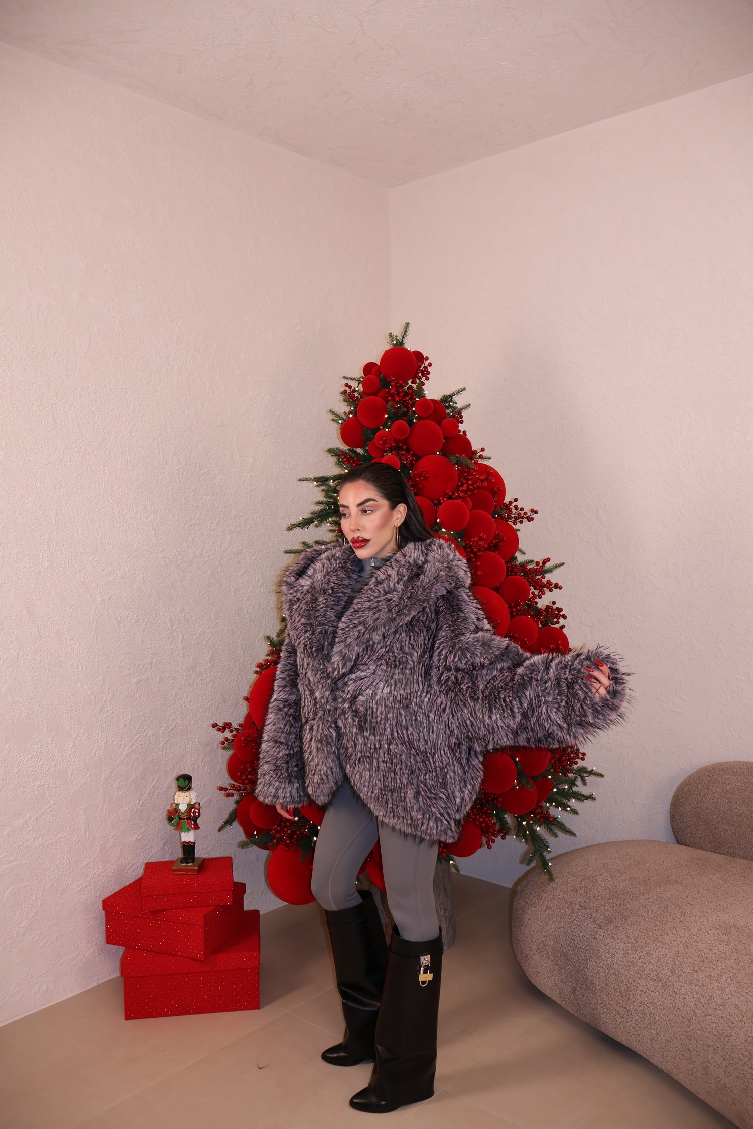 Pelliccia Courmayeur purple