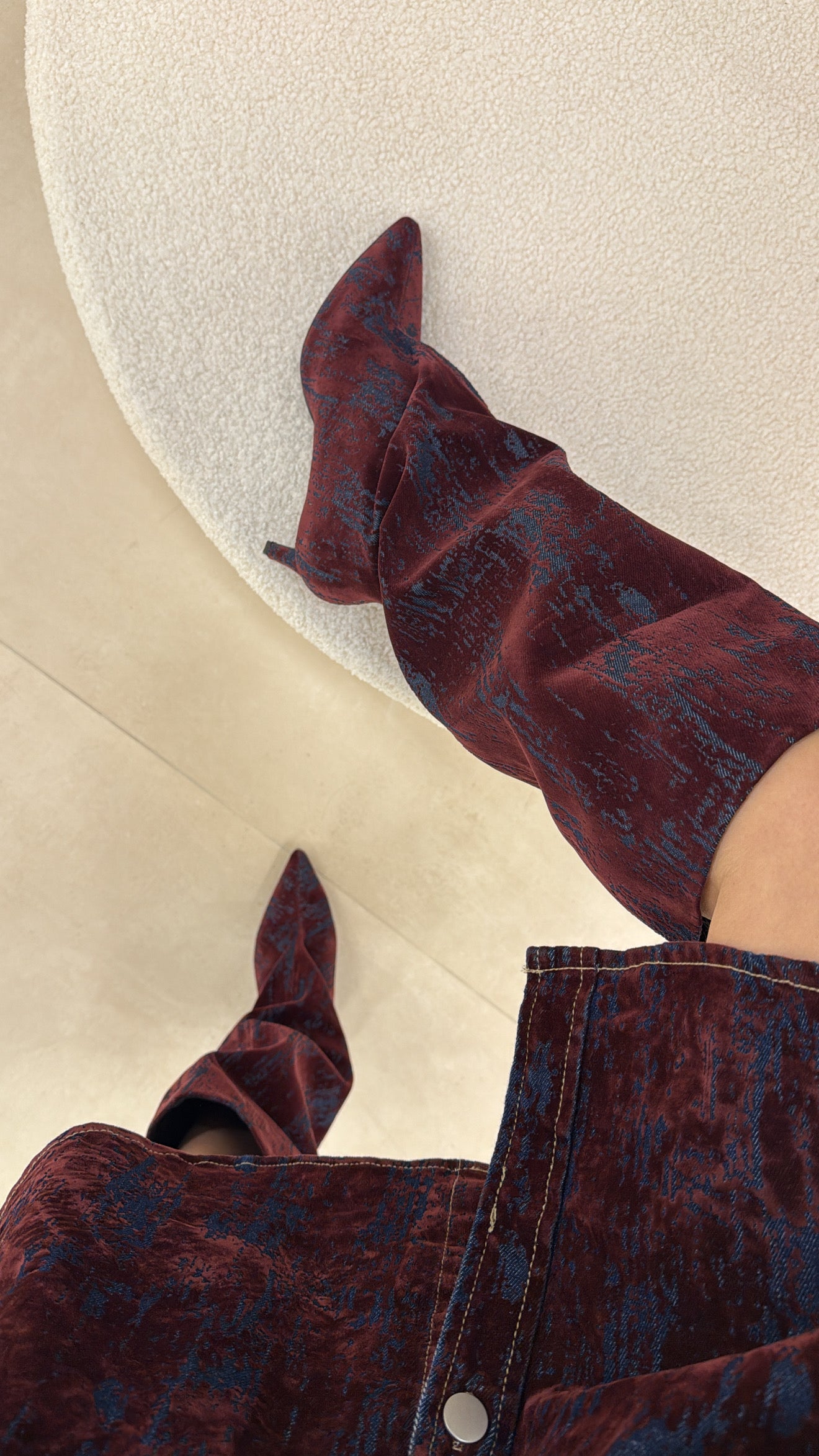 Stivali Chenille bordeaux