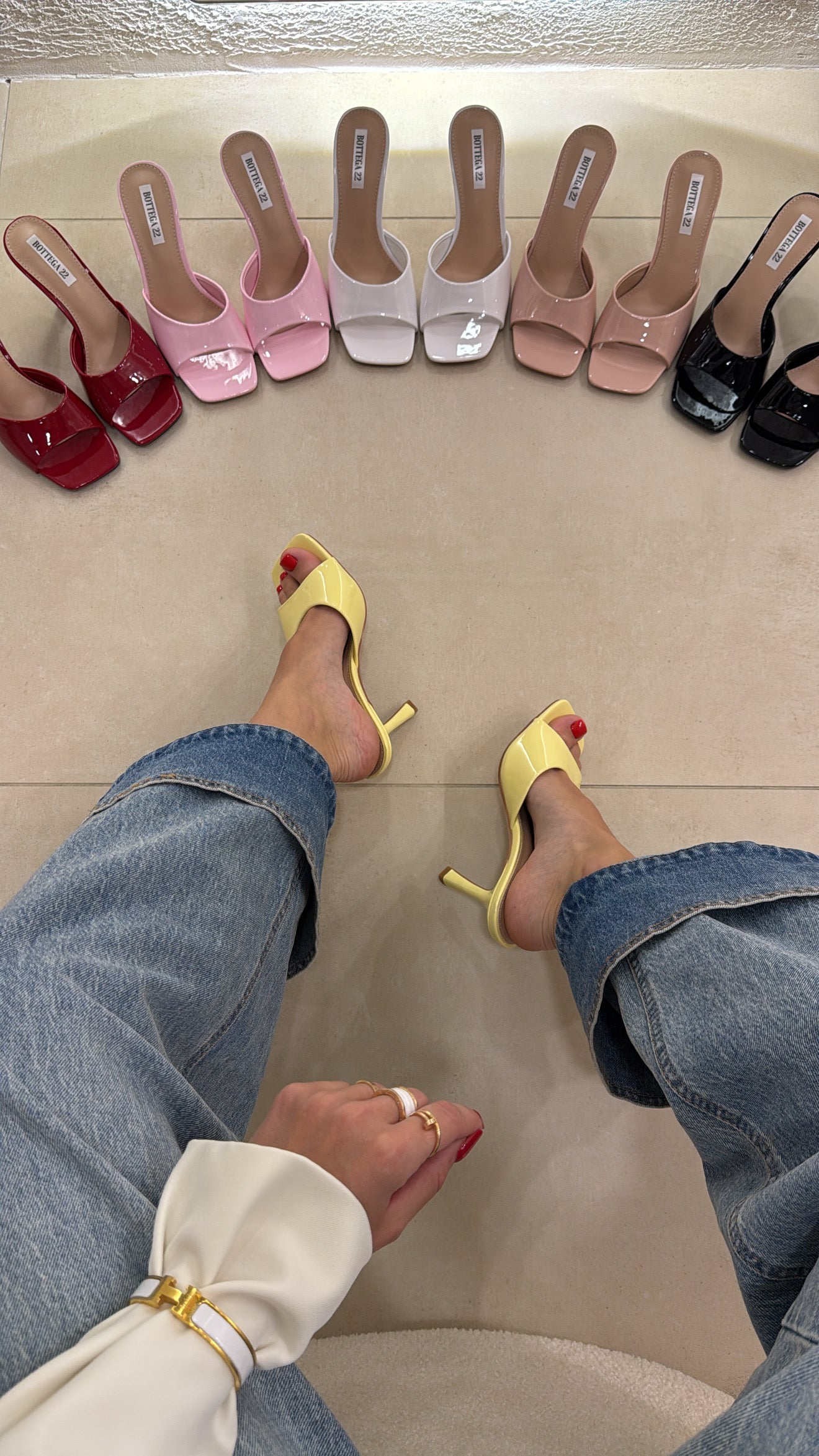 Mules Mugler jaune