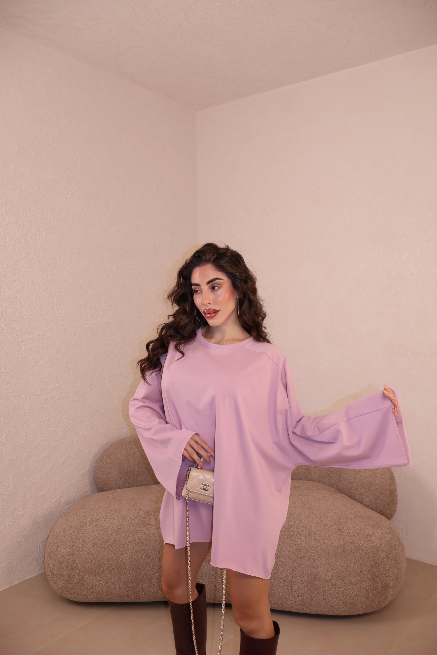 Maglia Over Size rosa