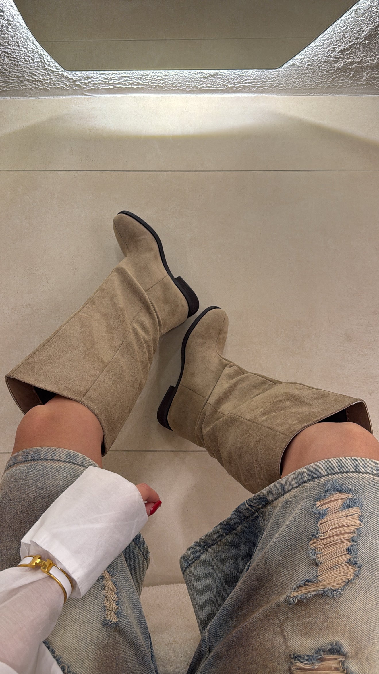 Stivali Laurent beige