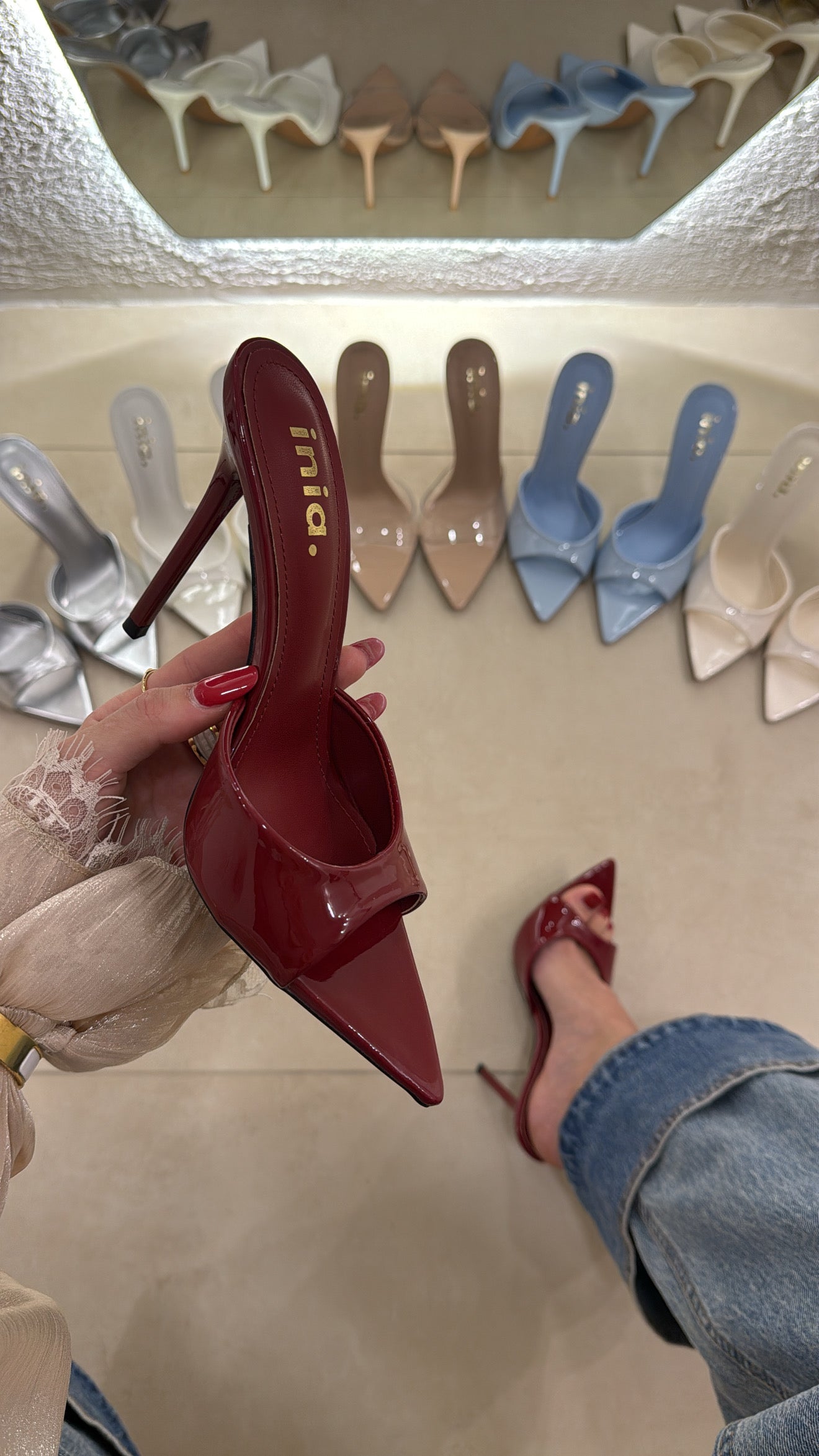 Mules Paris rouge