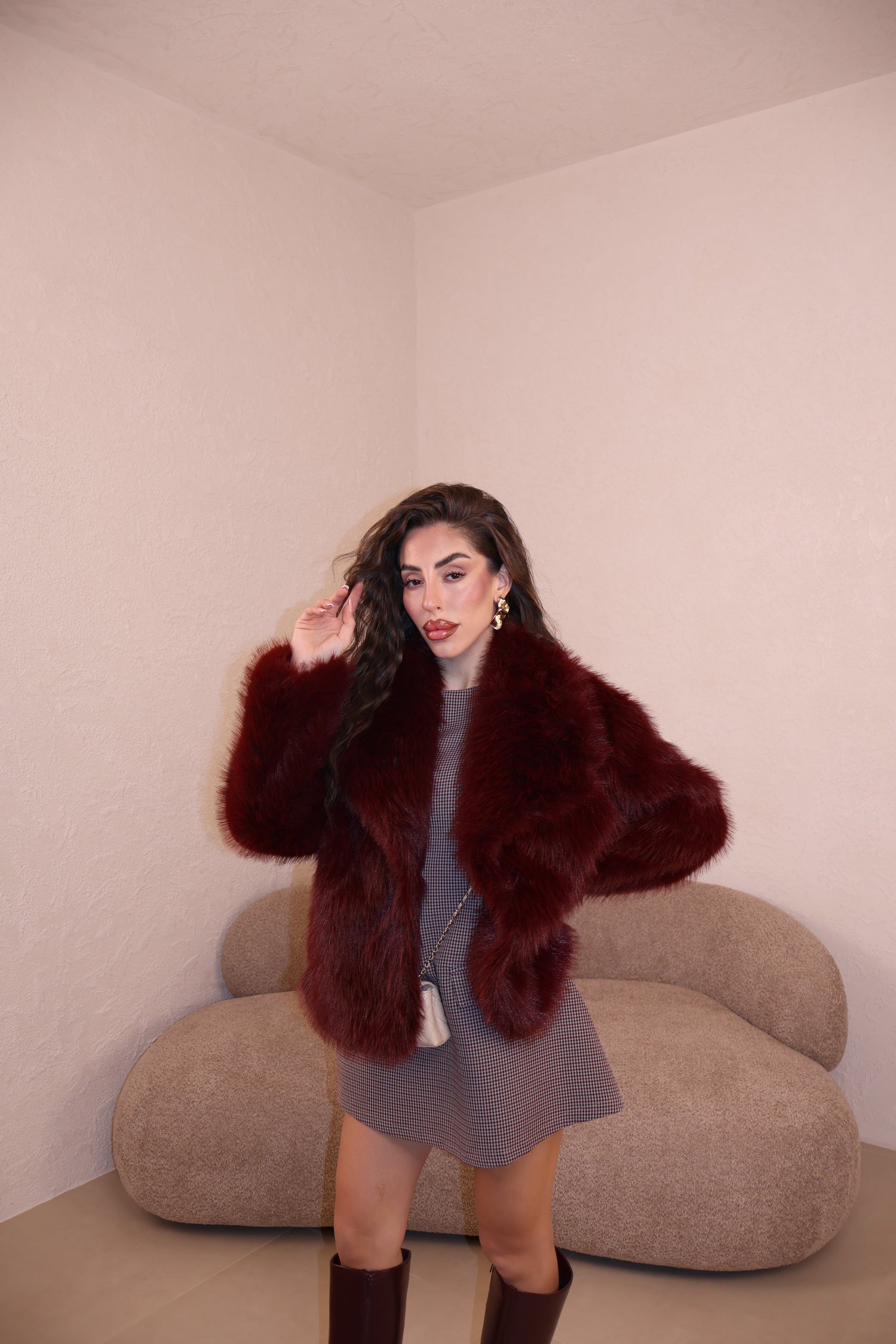 Pelliccia Snow bordeaux