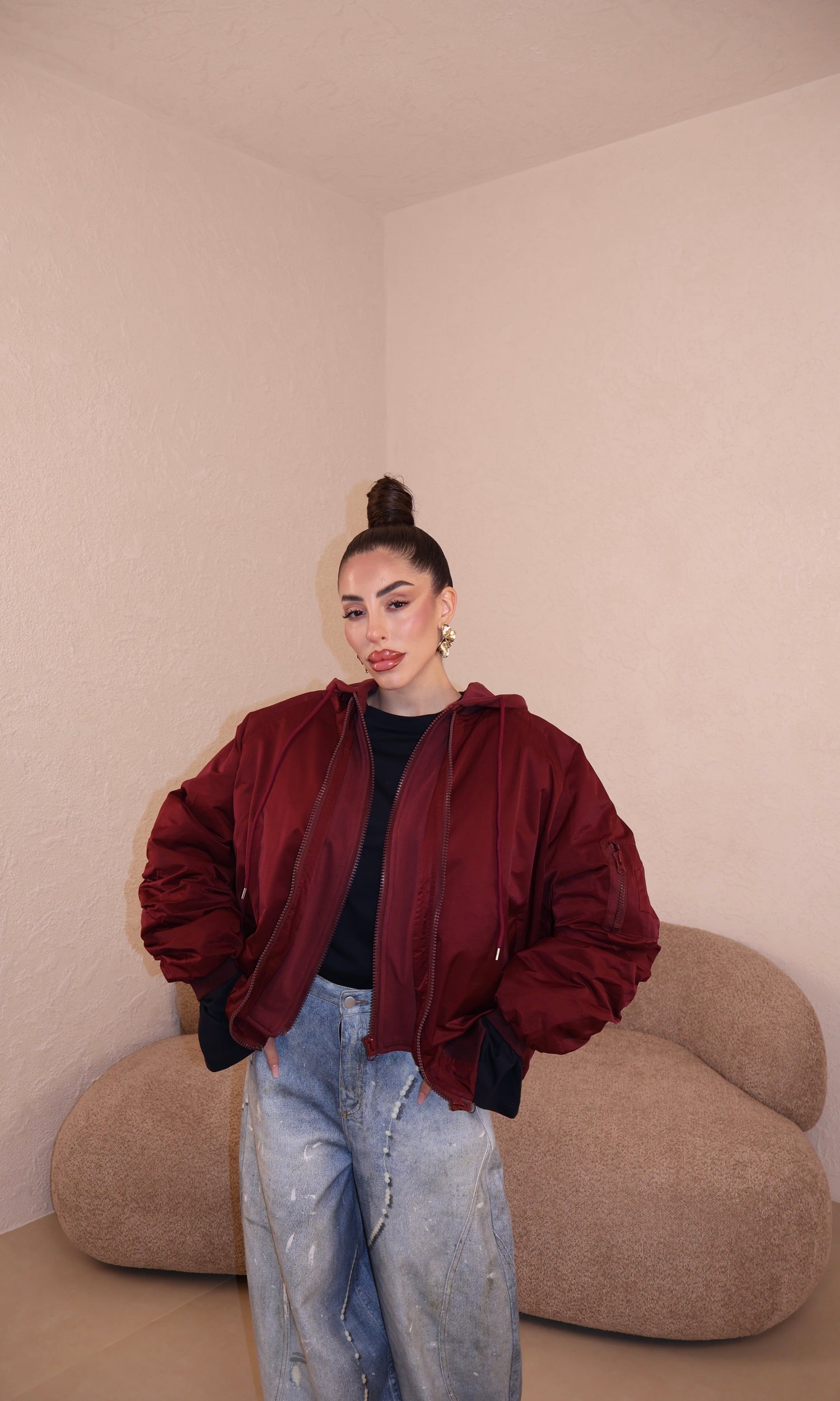 Bomber London bordeaux