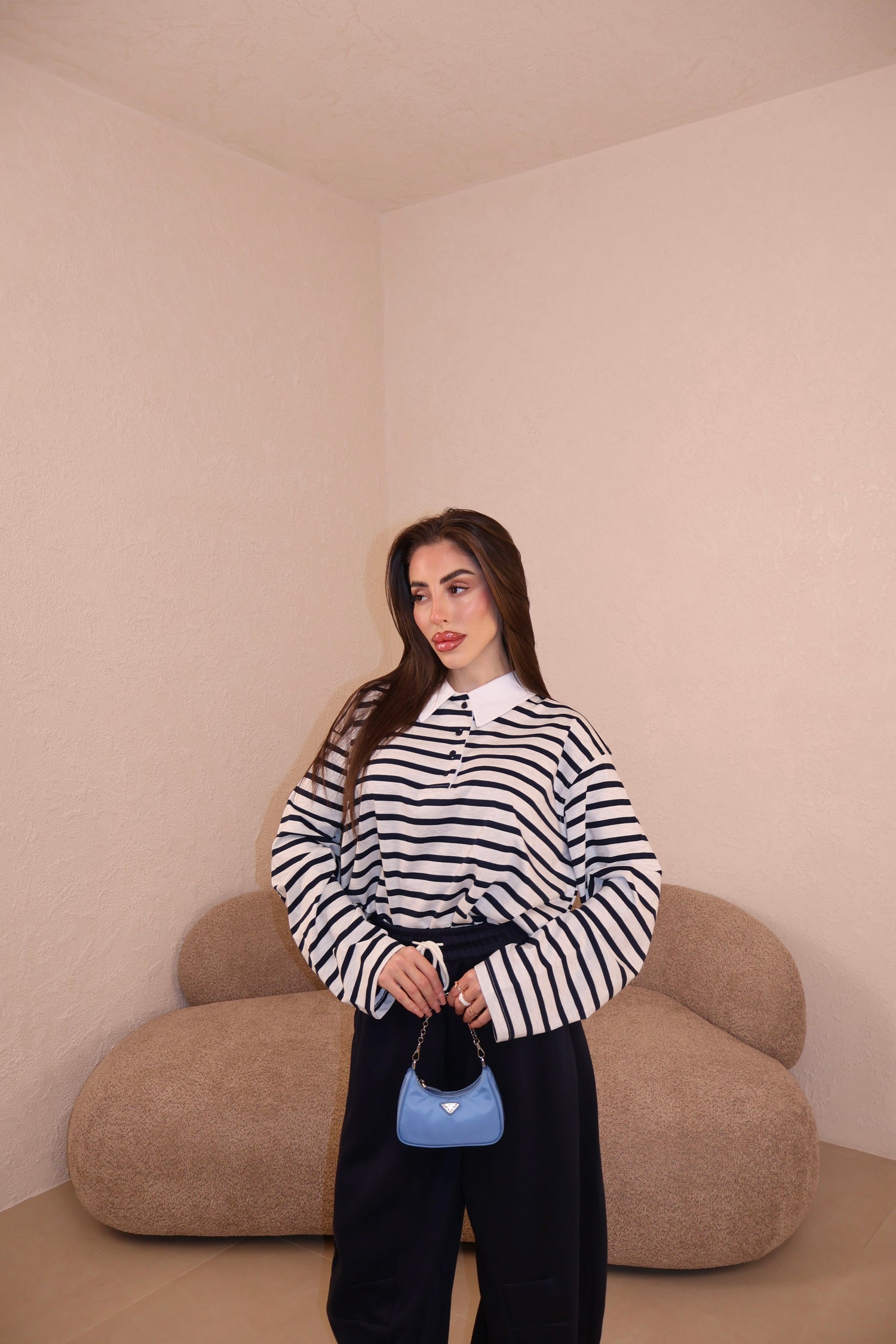 Polo Righe BLUE/GREY