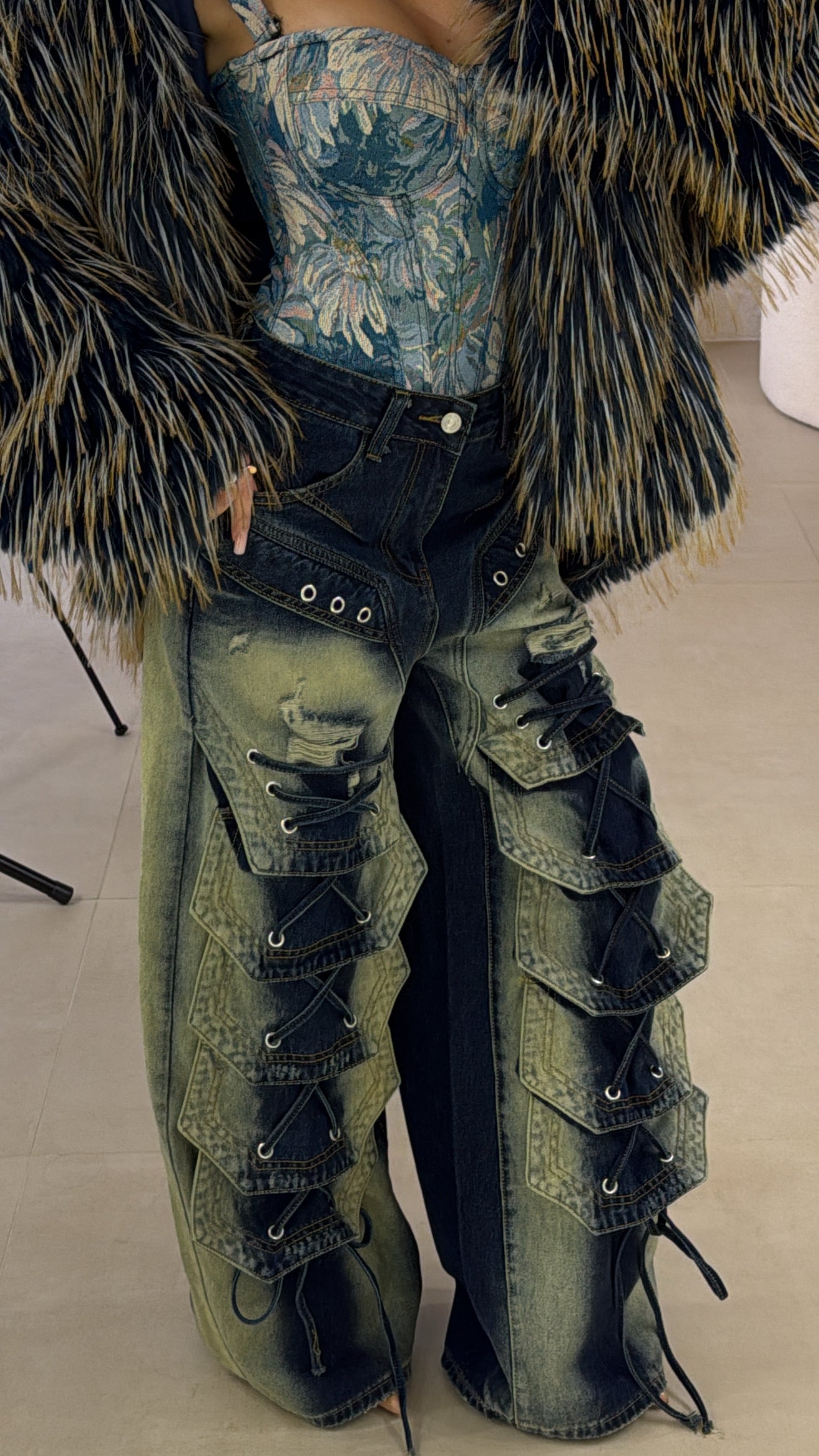 Jeans Stringhe Nuance