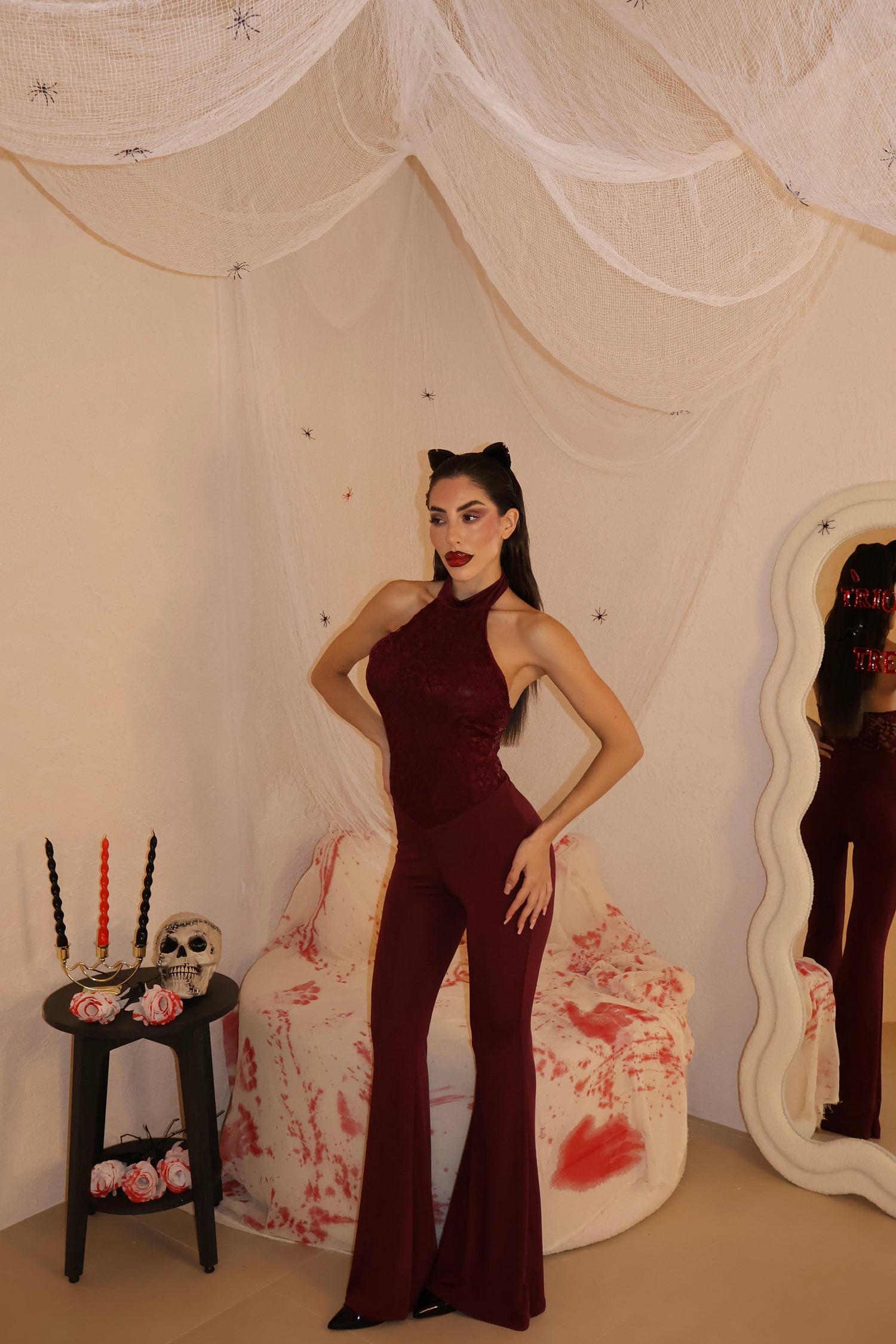 Jumpsuit Karoline bordeaux