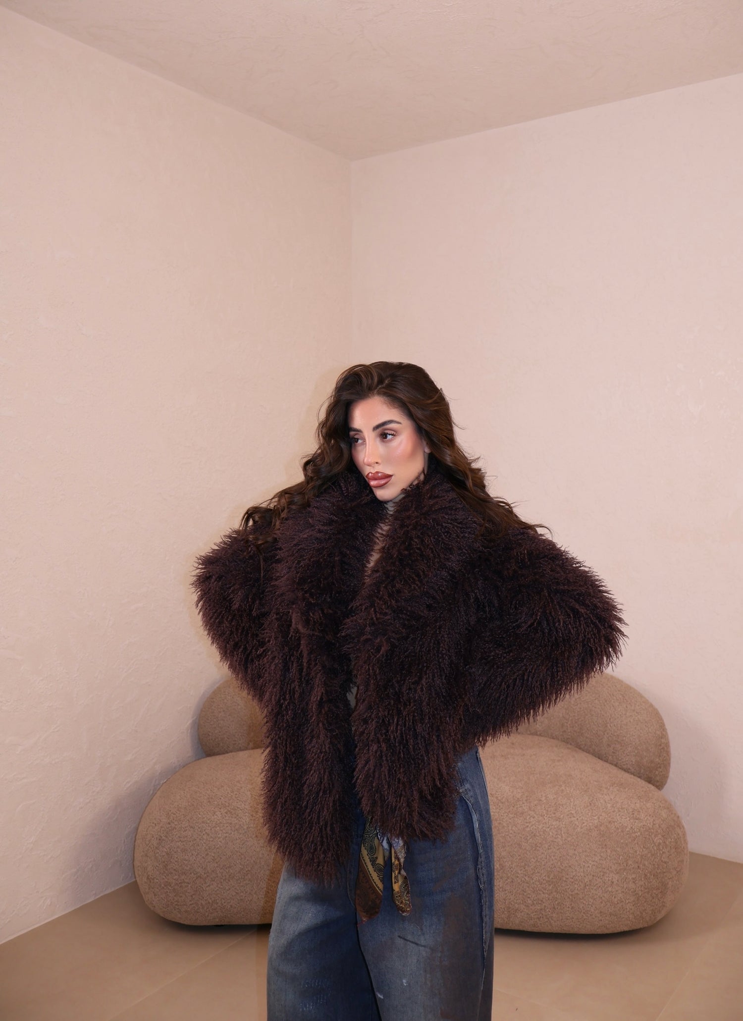 Pelliccia Azulk choco