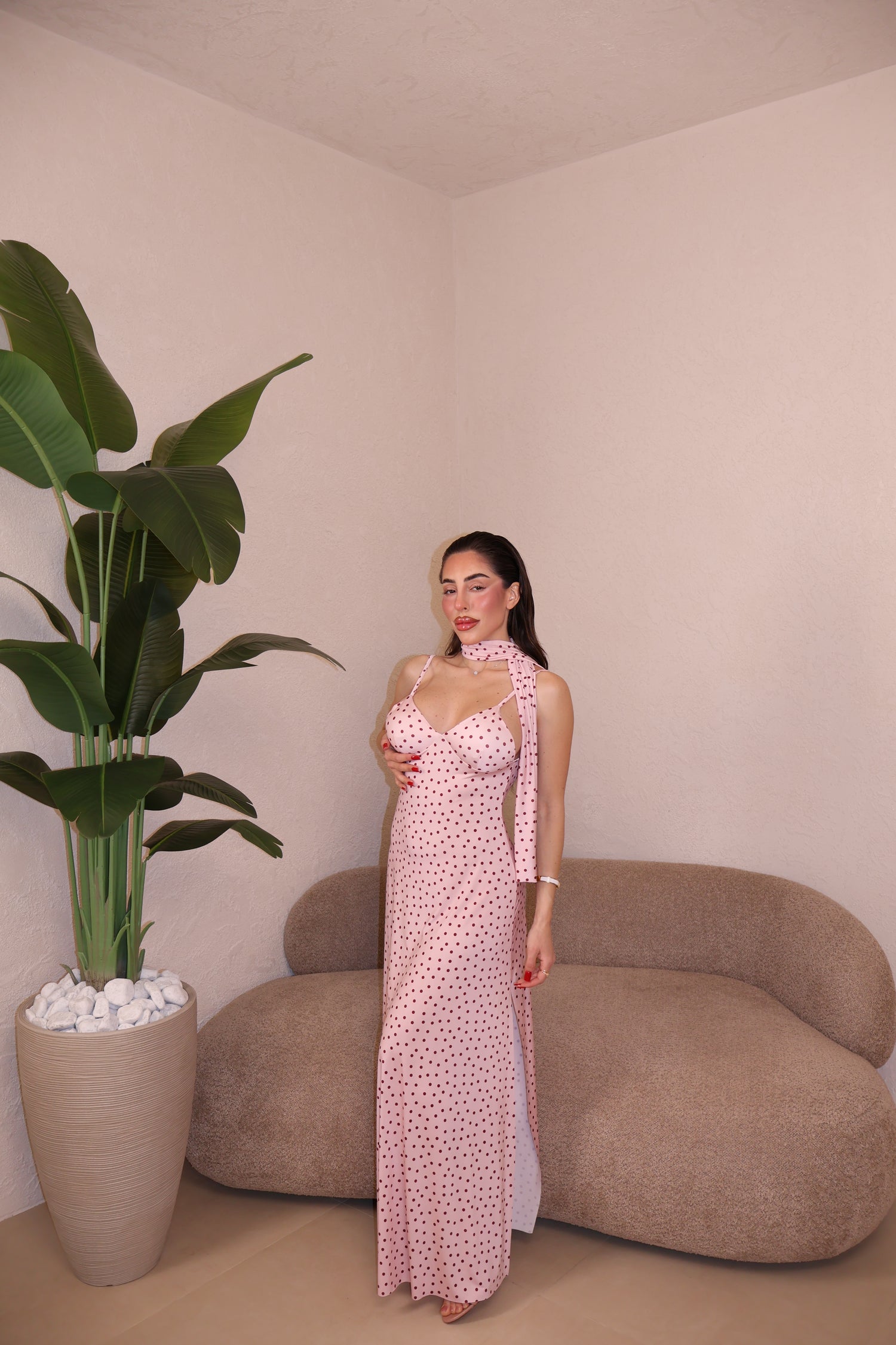 Abito Foulard pink
