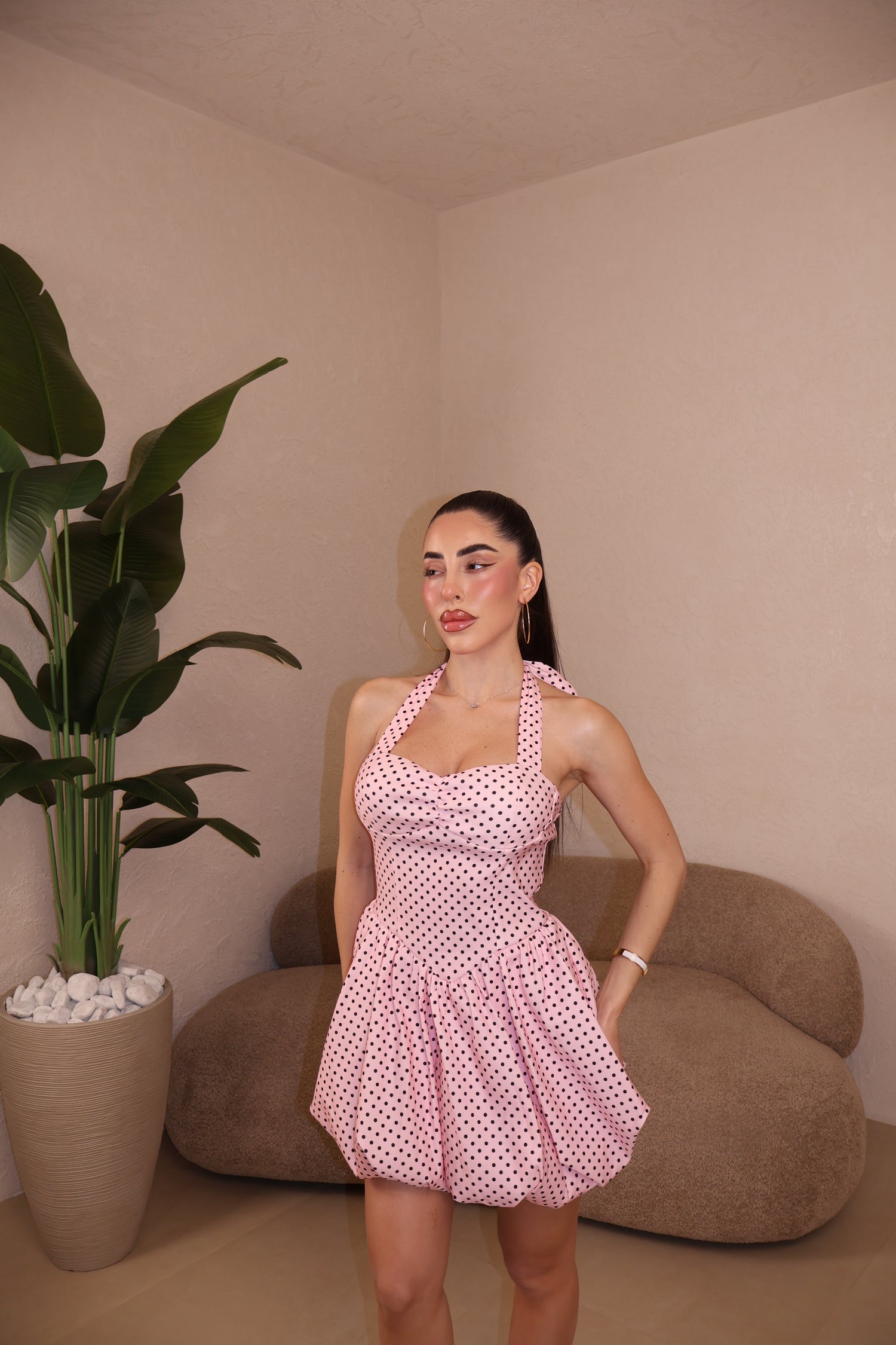 Abito Doll Pois pink