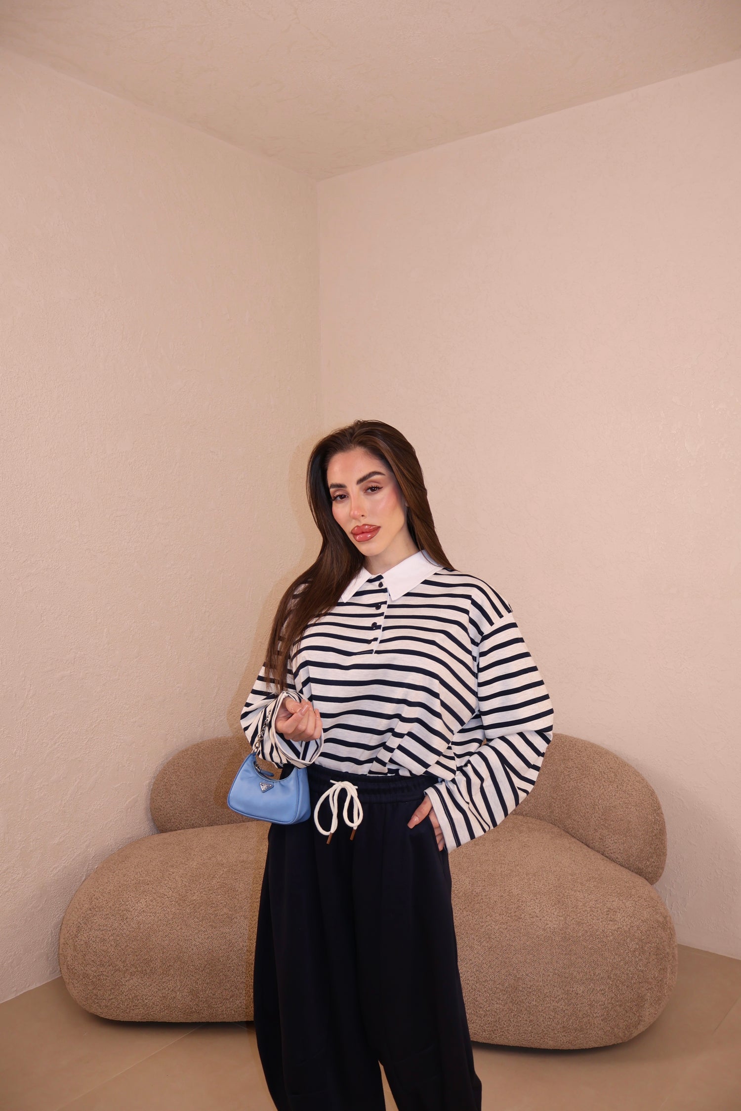 Polo Righe BLUE/GREY